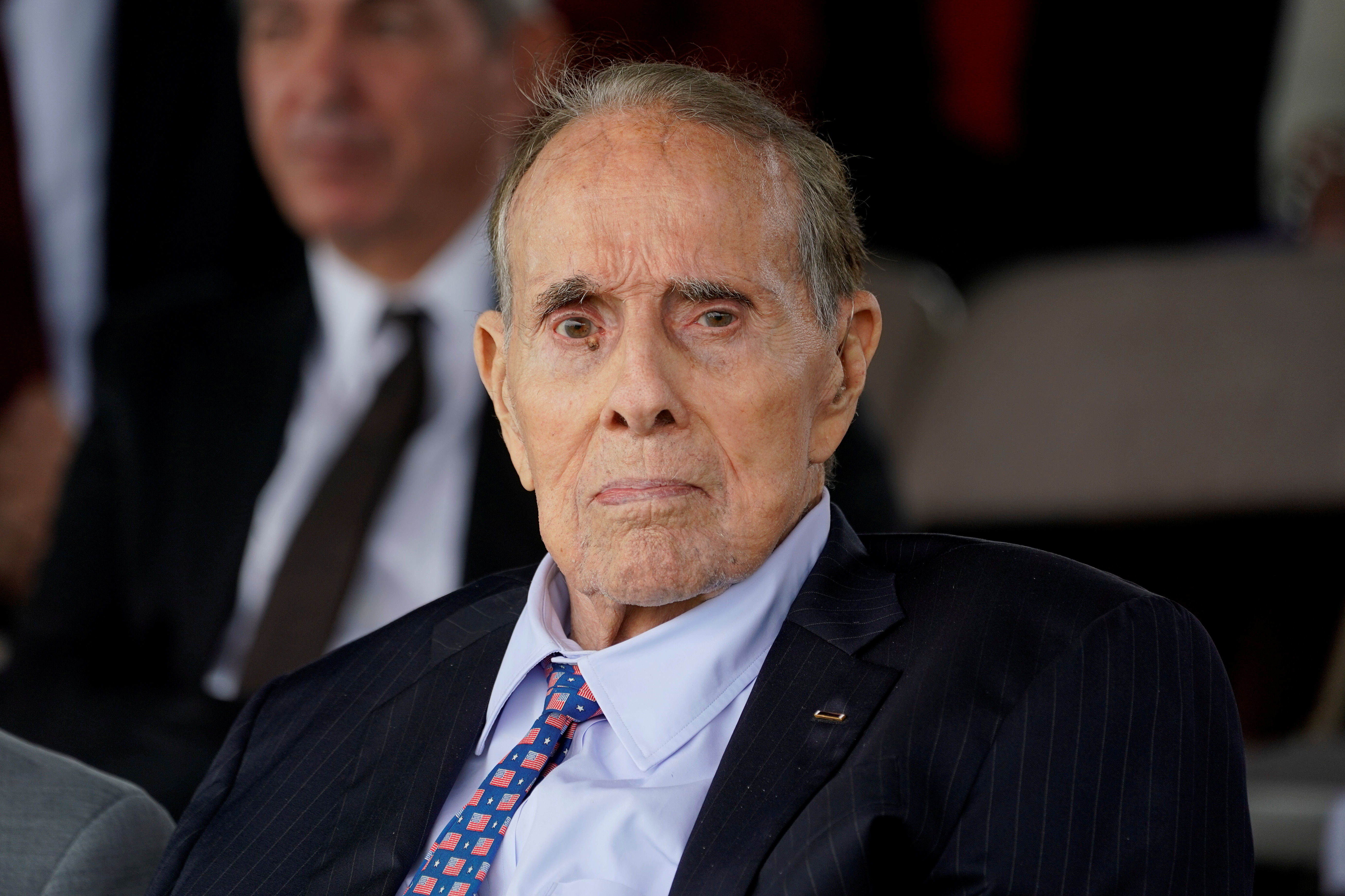 Former Senate majority leader Bob Dole (R-KS) attends a welcome ceremony in honor of new Joint Chiefs of Staff Chairman Army General Mark Milley at Joint Base Myer-Henderson Hall, Virginia, U.S., September 30, 2019. REUTERS/Kevin Lamarque/File Photo