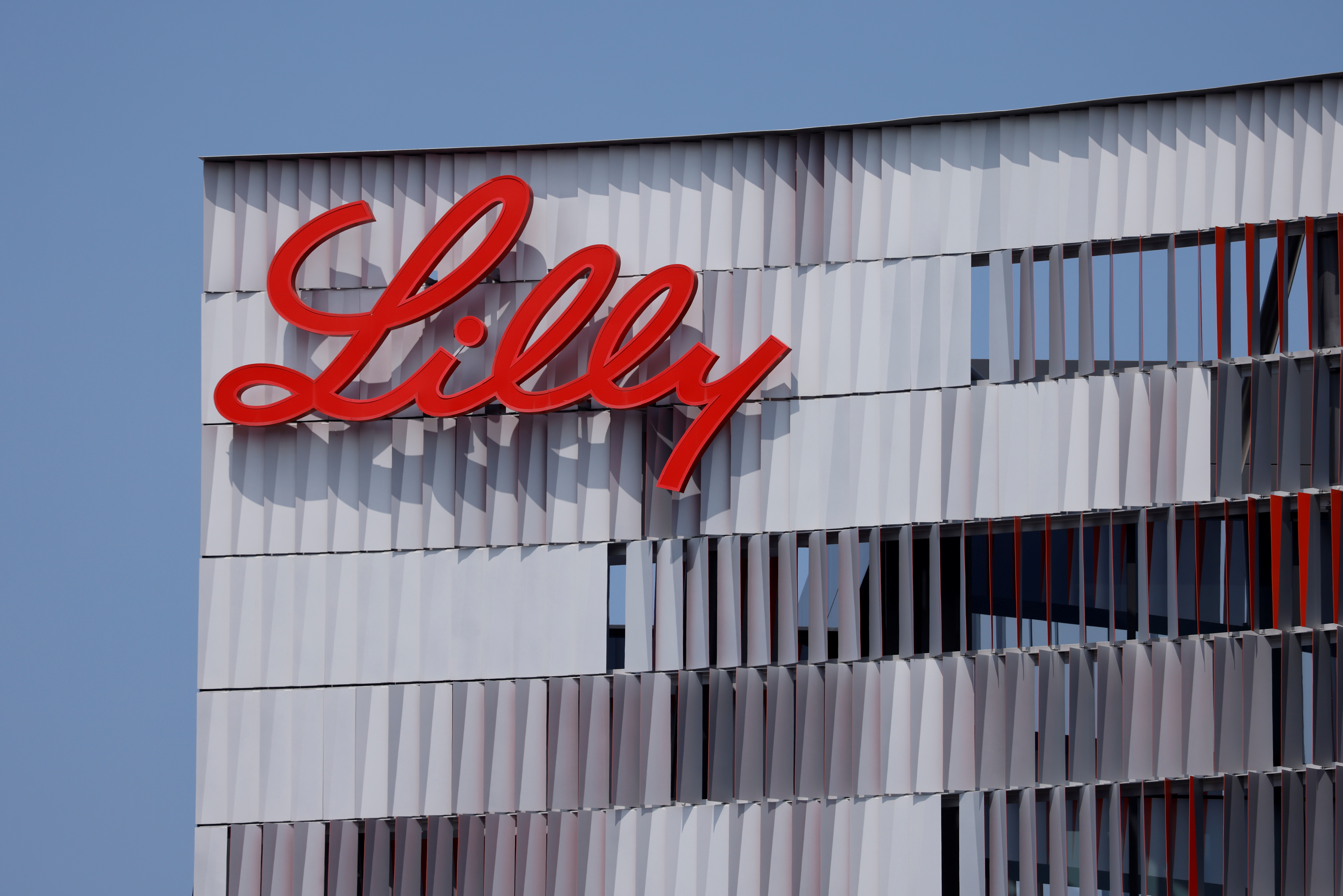 Eli Lilly logo at one of the company's offices in San Diego, California, U.S. REUTERS/Mike Blake