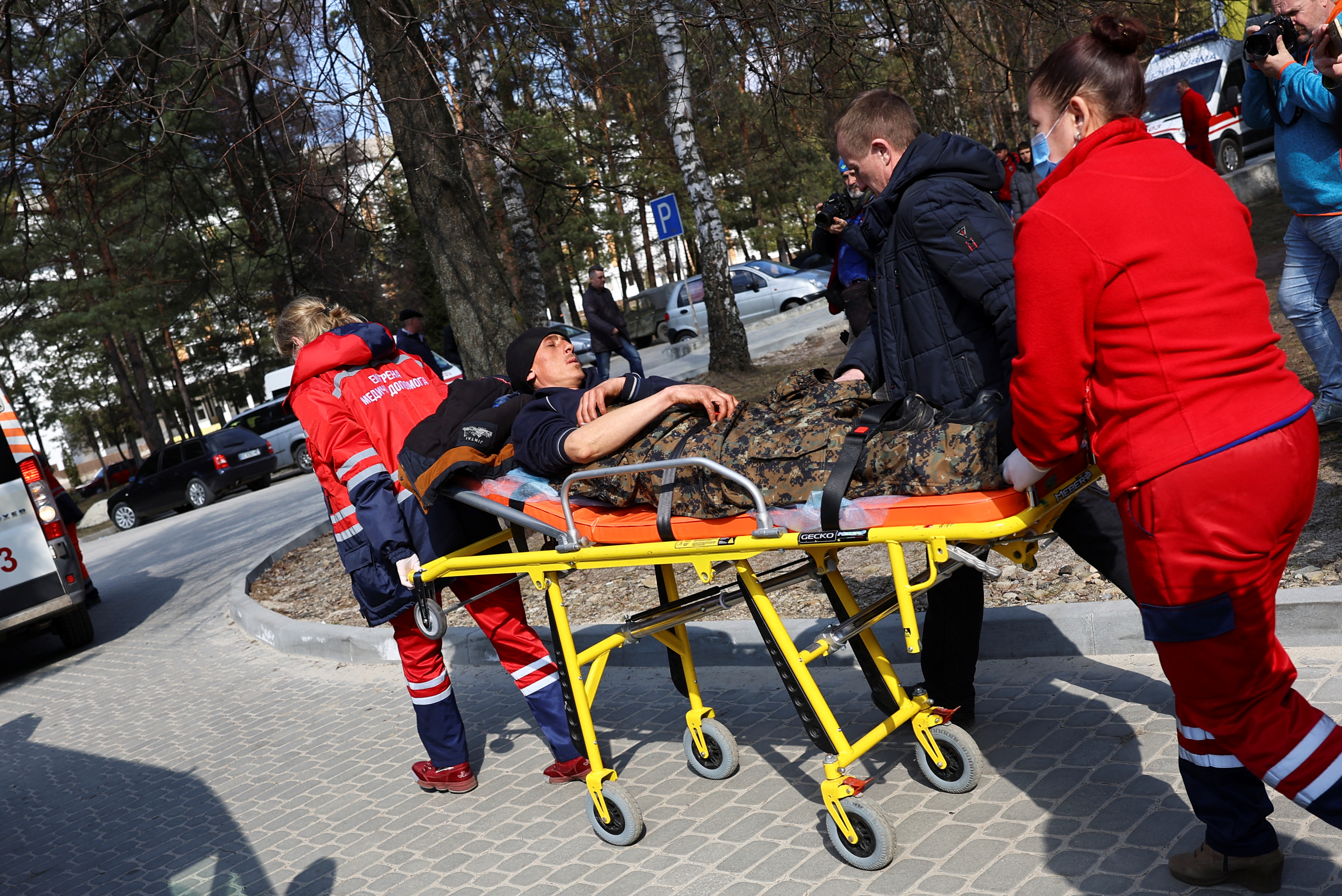 Aftermath of attack on Yavoriv military base