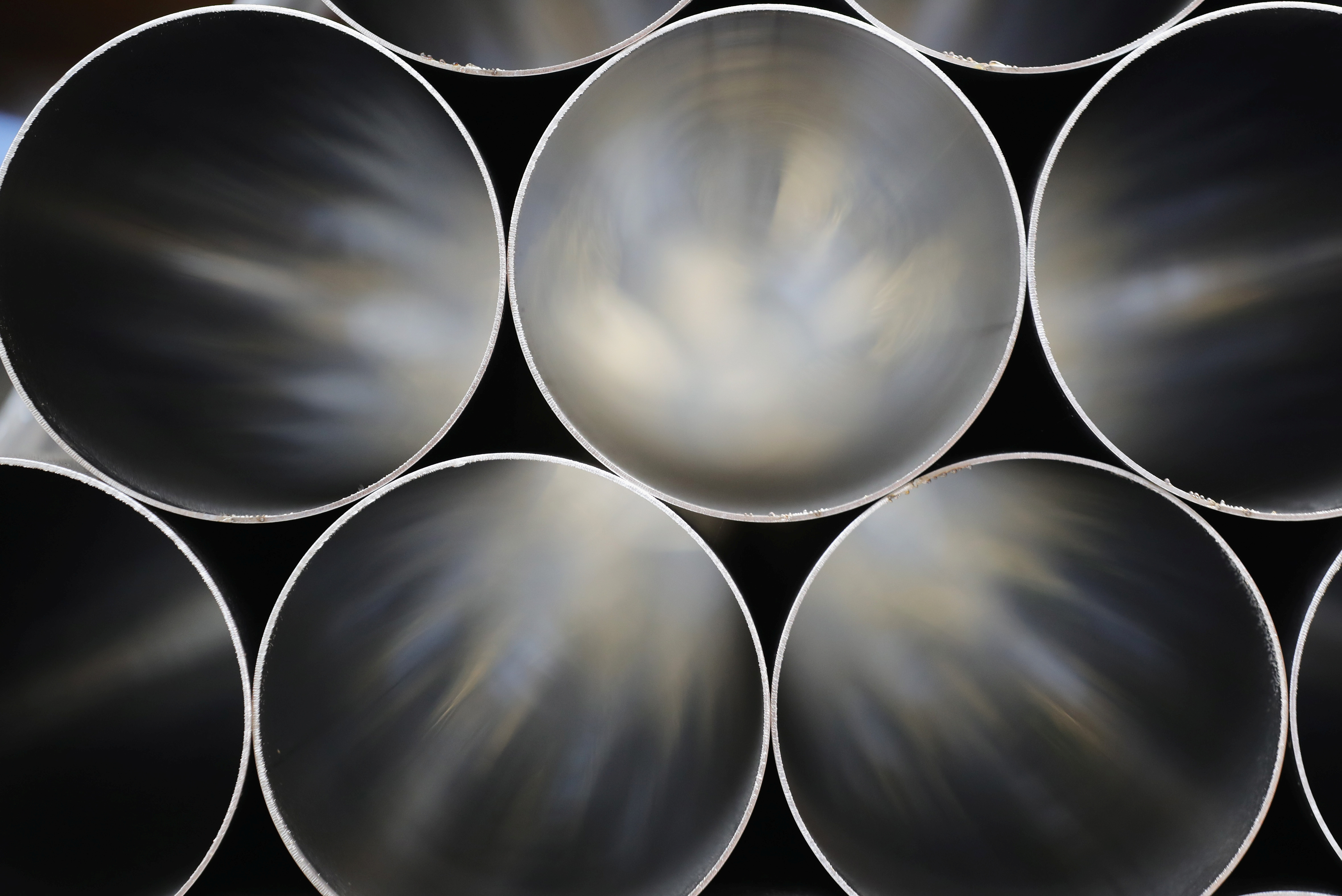 Stainless steel tubes are stored ready to be made into exhausts at the Eminox factory, during a post-Budget visit by Britain's Chancellor of the Exchequer Philip Hammond, in Gainsborough, Britain October 30, 2018.  Christopher Furlong/Pool via REUTERS