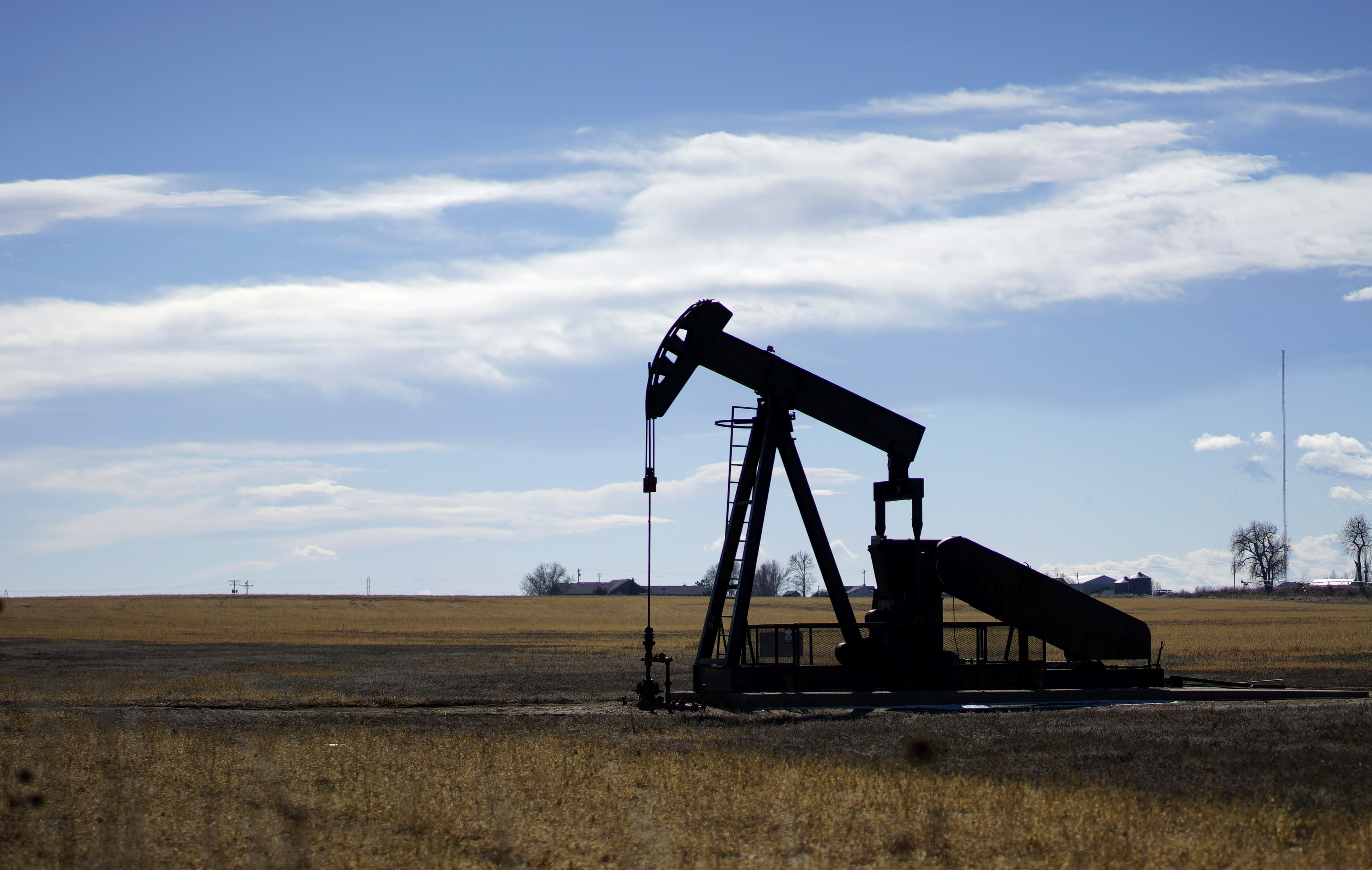 An oil well is seen near Denver