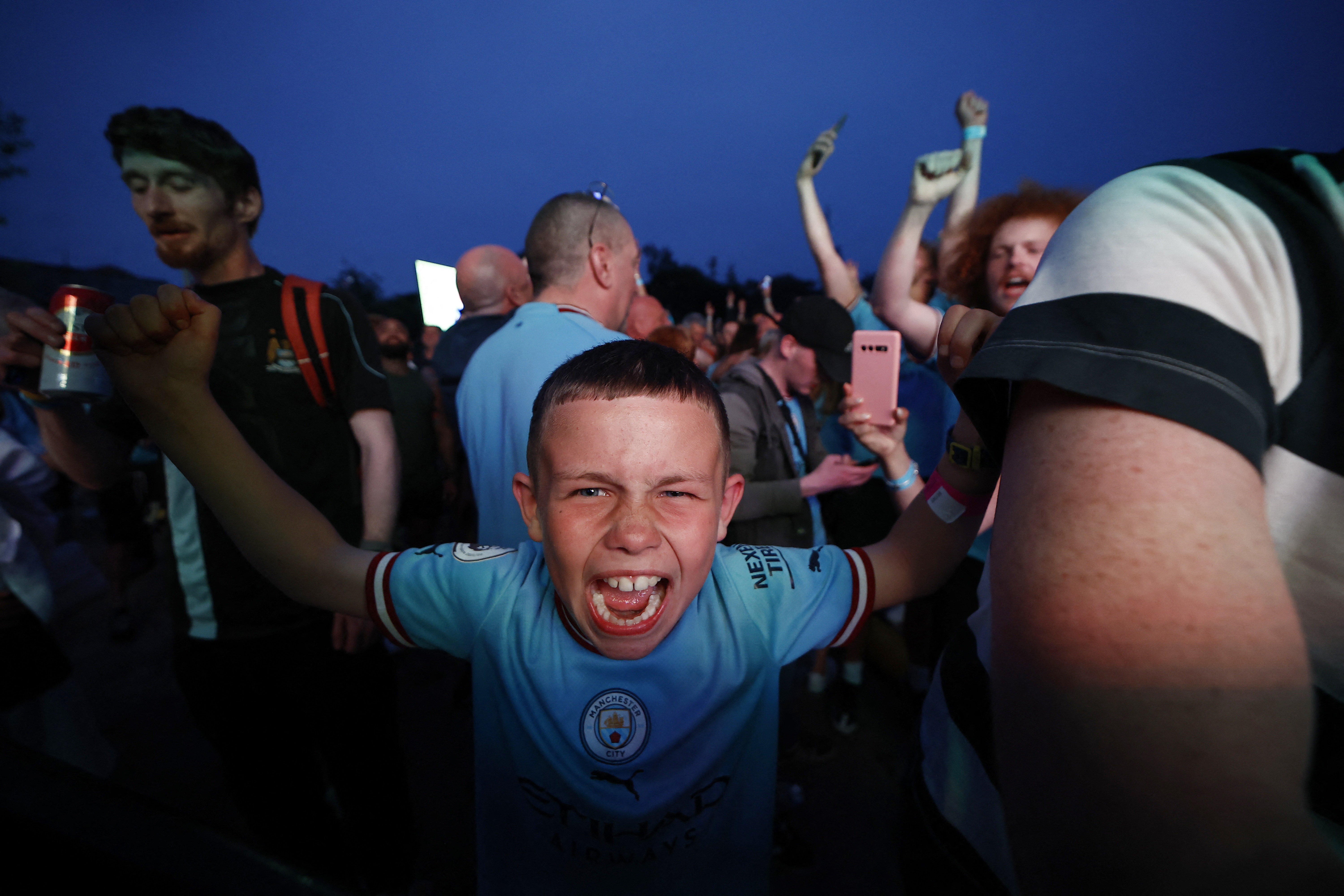 Champions League Final - Manchester City v Inter Milan - Manchester City fans watch Champions League Final