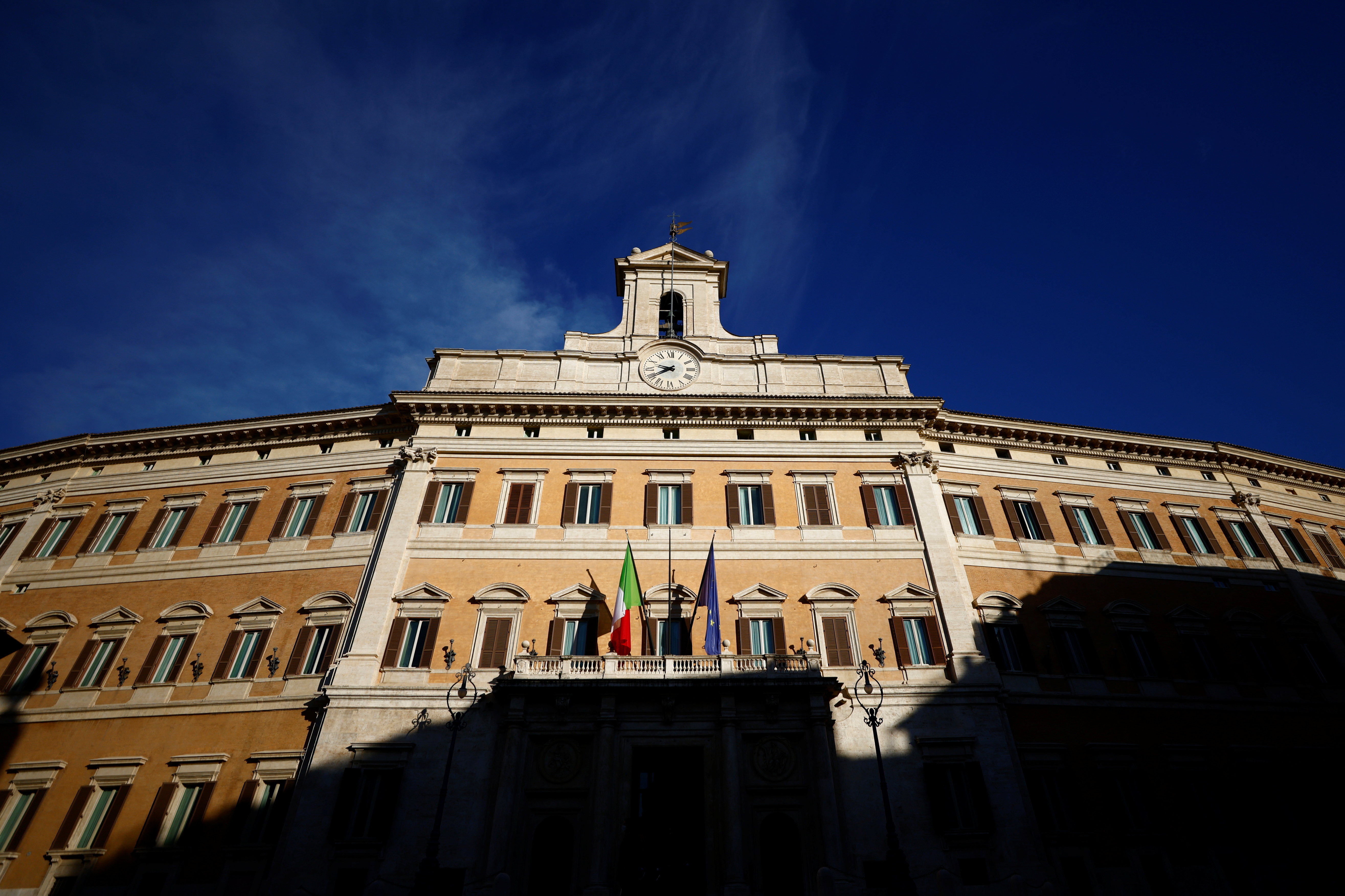A general view of Montecitorio Palace, the lower house of Parliament, in Rome