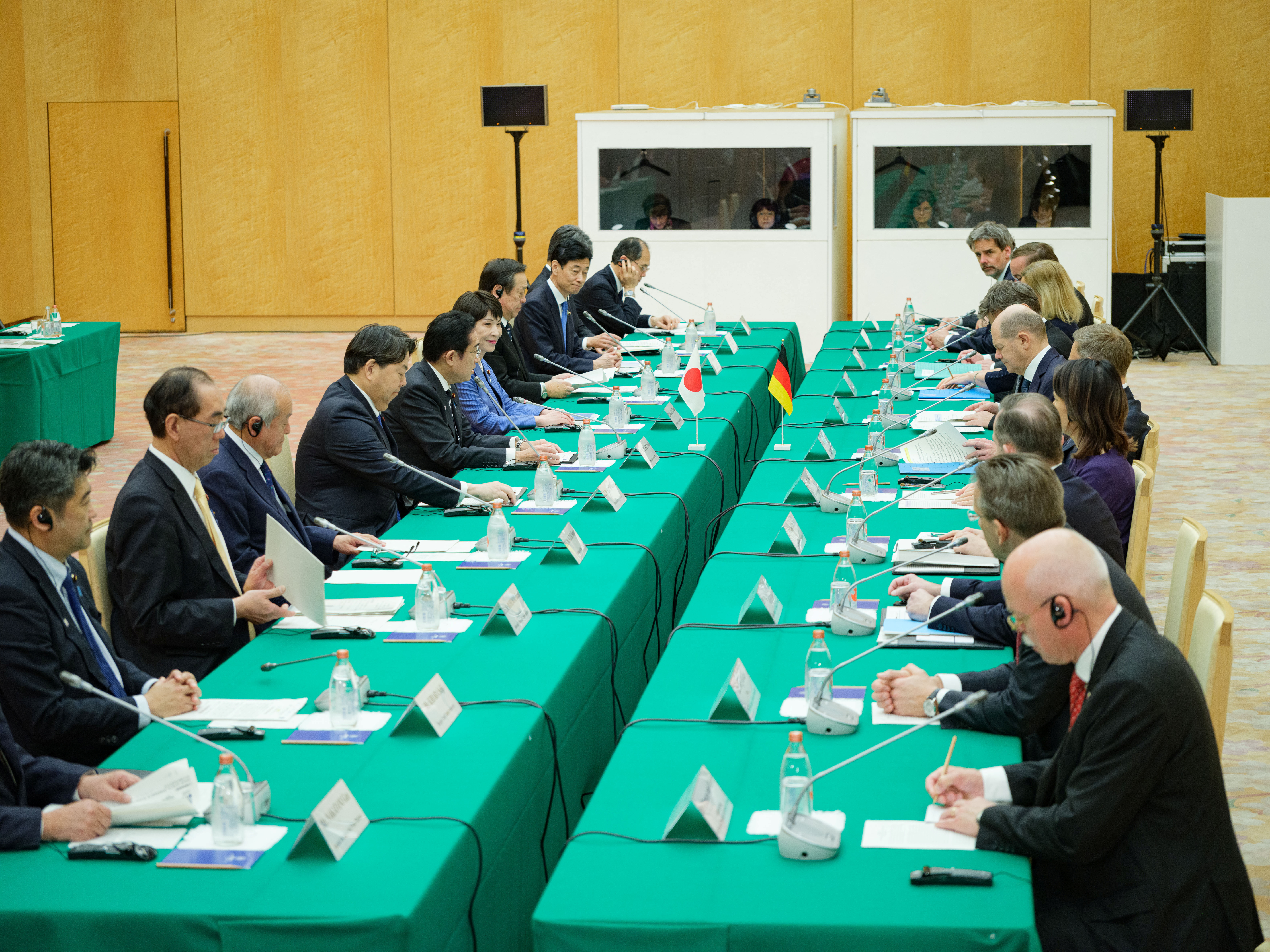 Japan-Germany summit meeting at the Prime Minister's official residence in Tokyo