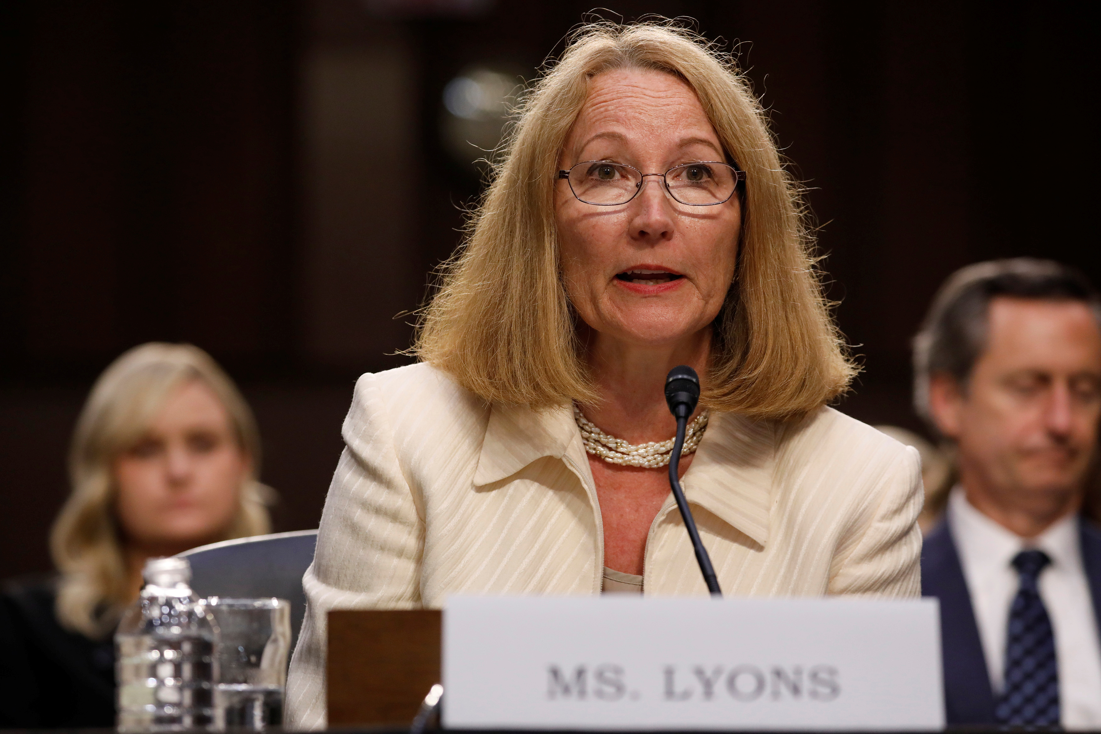 Susanne Lyons, Acting Chief Executive Officer of United States Olympic Committee testifies before a Commerce Subcommittee hearing entitled 
