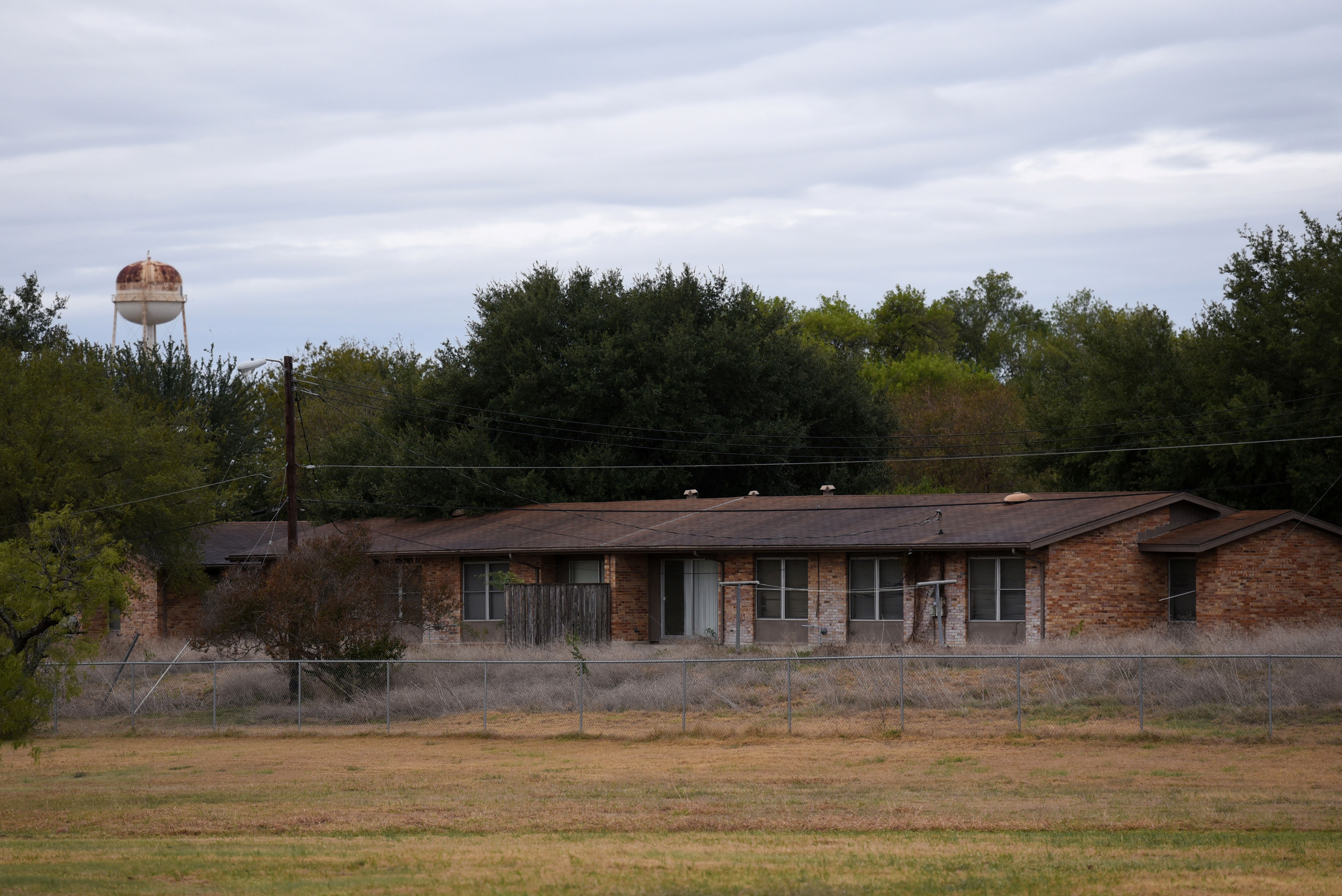 Vacant homes are seen at Lackland Air Force Base in San Antonio