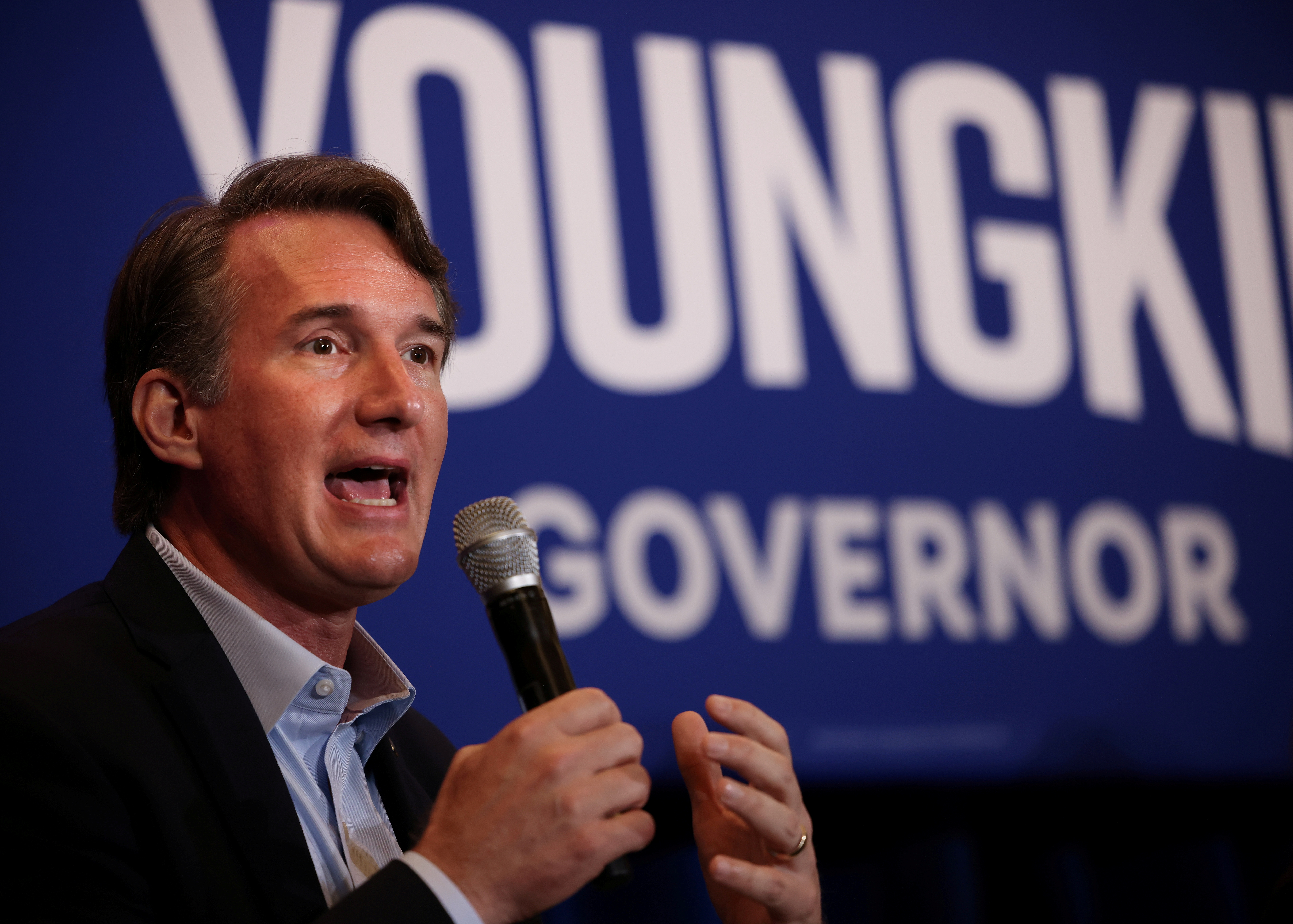 Virginia gubernatorial candidate Glenn Youngkin (R-VA) campaigns with Nikki Haley in Virginia
