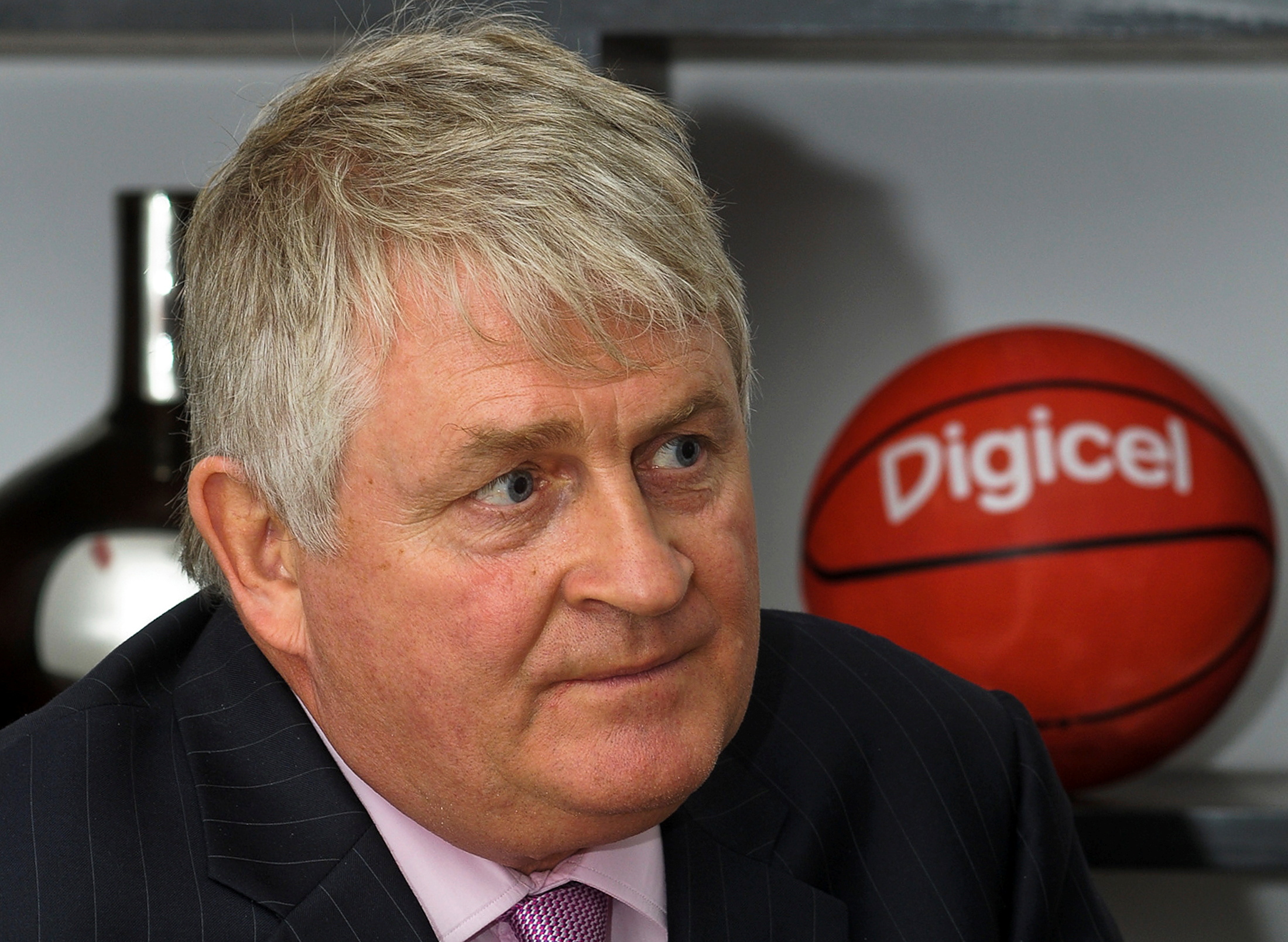 Digicel Chairman Denis O'Brien attends an interview with Reuters at the company's headquarters in Port-au-Prince