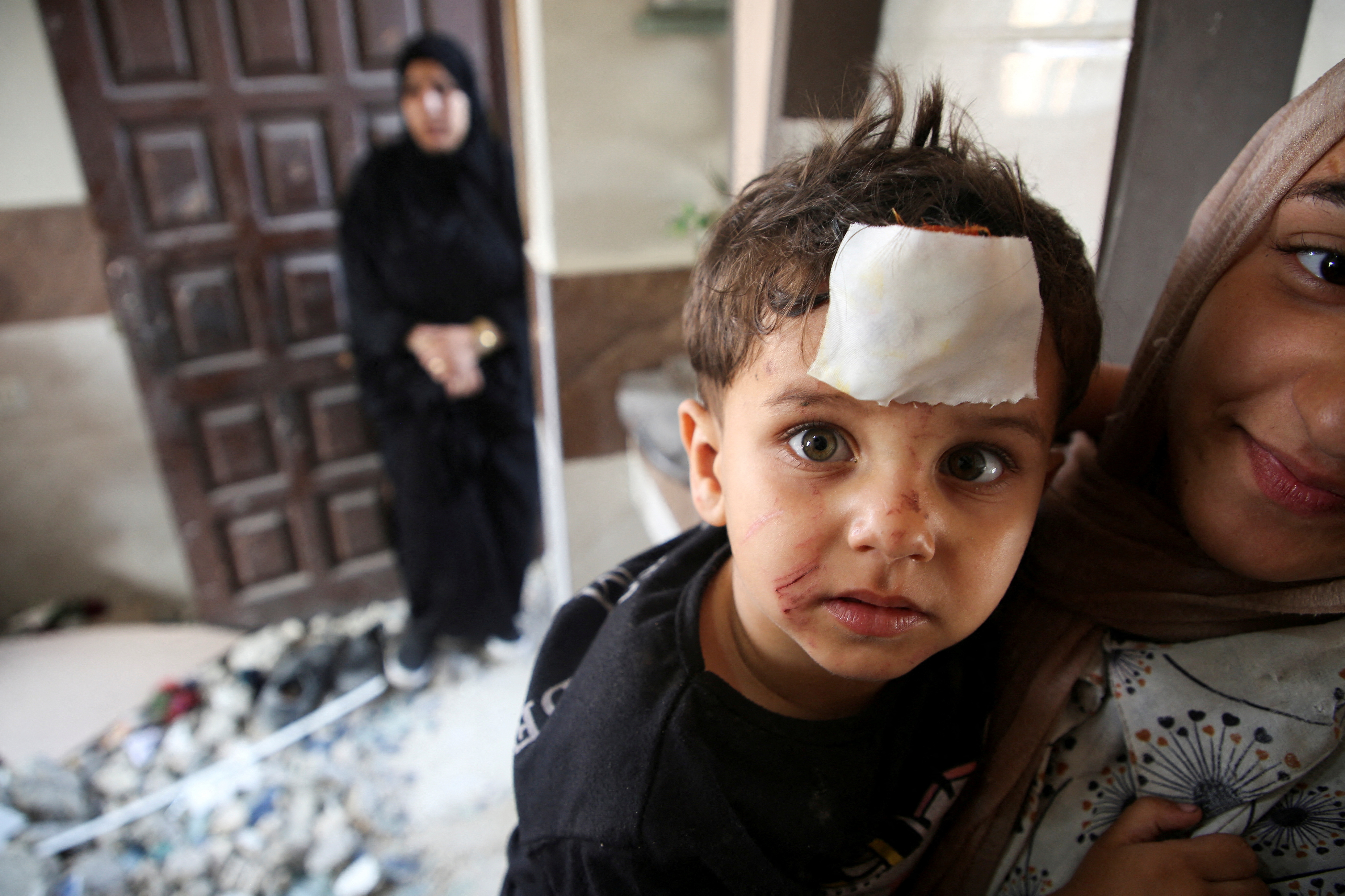 Site of an Israeli strike on a house, amid the ongoing conflict between Israel and the Palestinian Islamist group Hamas, in Rafah, in the southern Gaza Strip