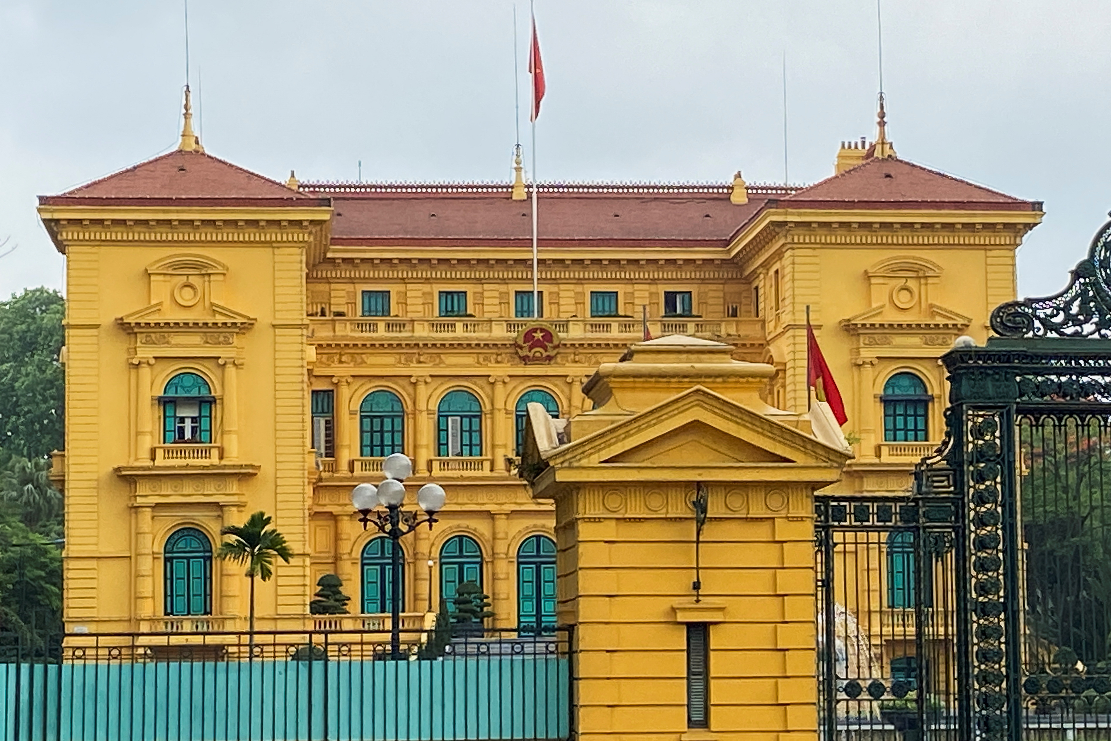 A general view of the Presidential Palace of Vietnam, in Hanoi