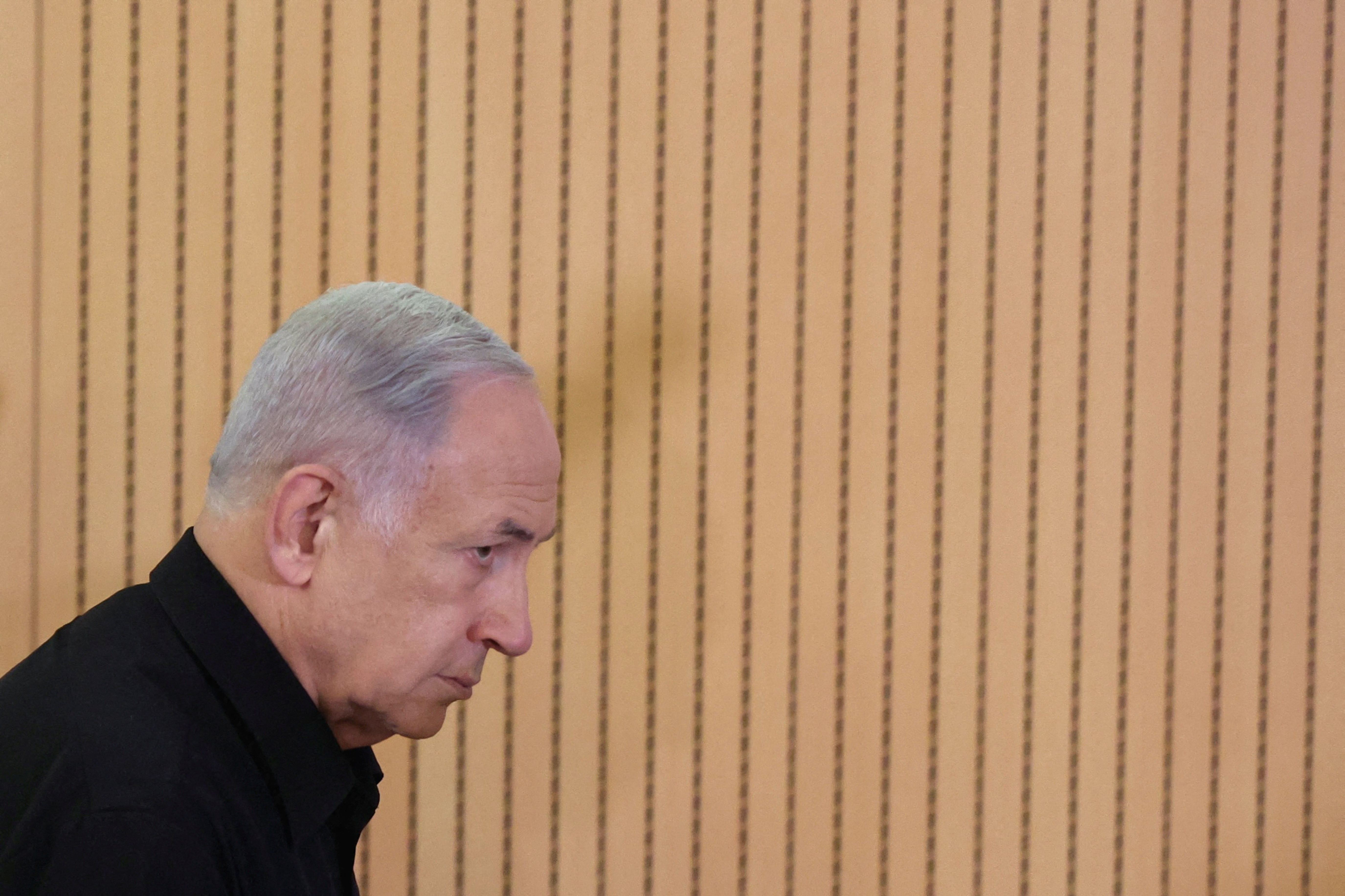 Israeli Prime Minister Netanyahu holds a press conference in Tel Aviv