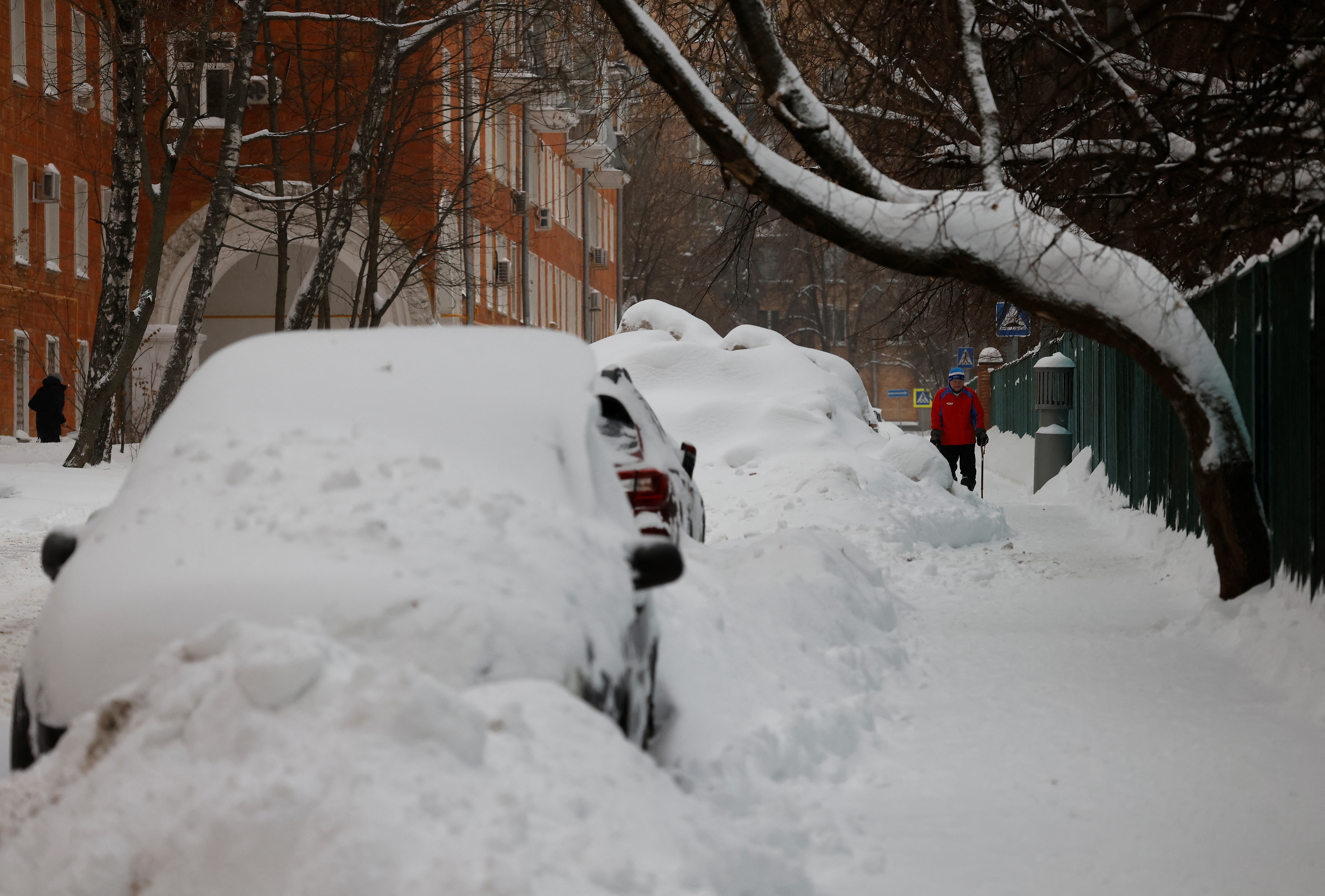 Blizzards sweep across Russia bringing massive snow falls