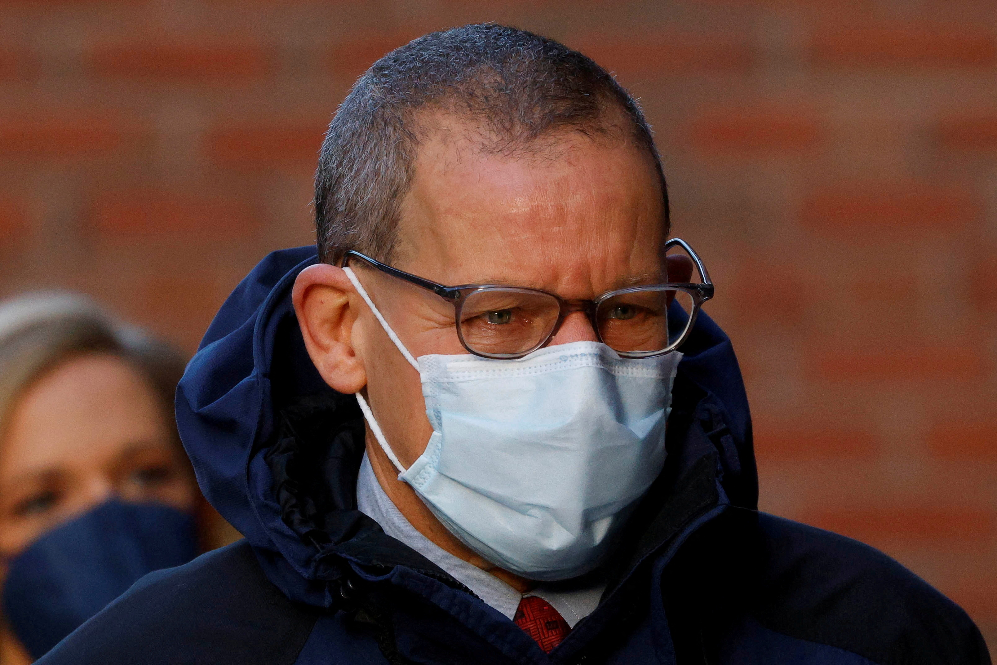 Harvard University nanotechnology professor Charles Lieber, who is charged with lying to U.S. authorities about his ties to a China-run recruitment program and funding he allegedly received from the Chinese government for research, arrives at the federal courthouse in Boston, Massachusetts, U.S., December 14, 2021. REUTERS/Brian Snyder