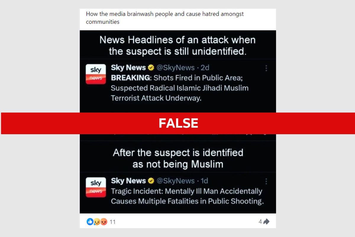 Fact Check Sky News did not send tweets about Muslims and unfolding(01)