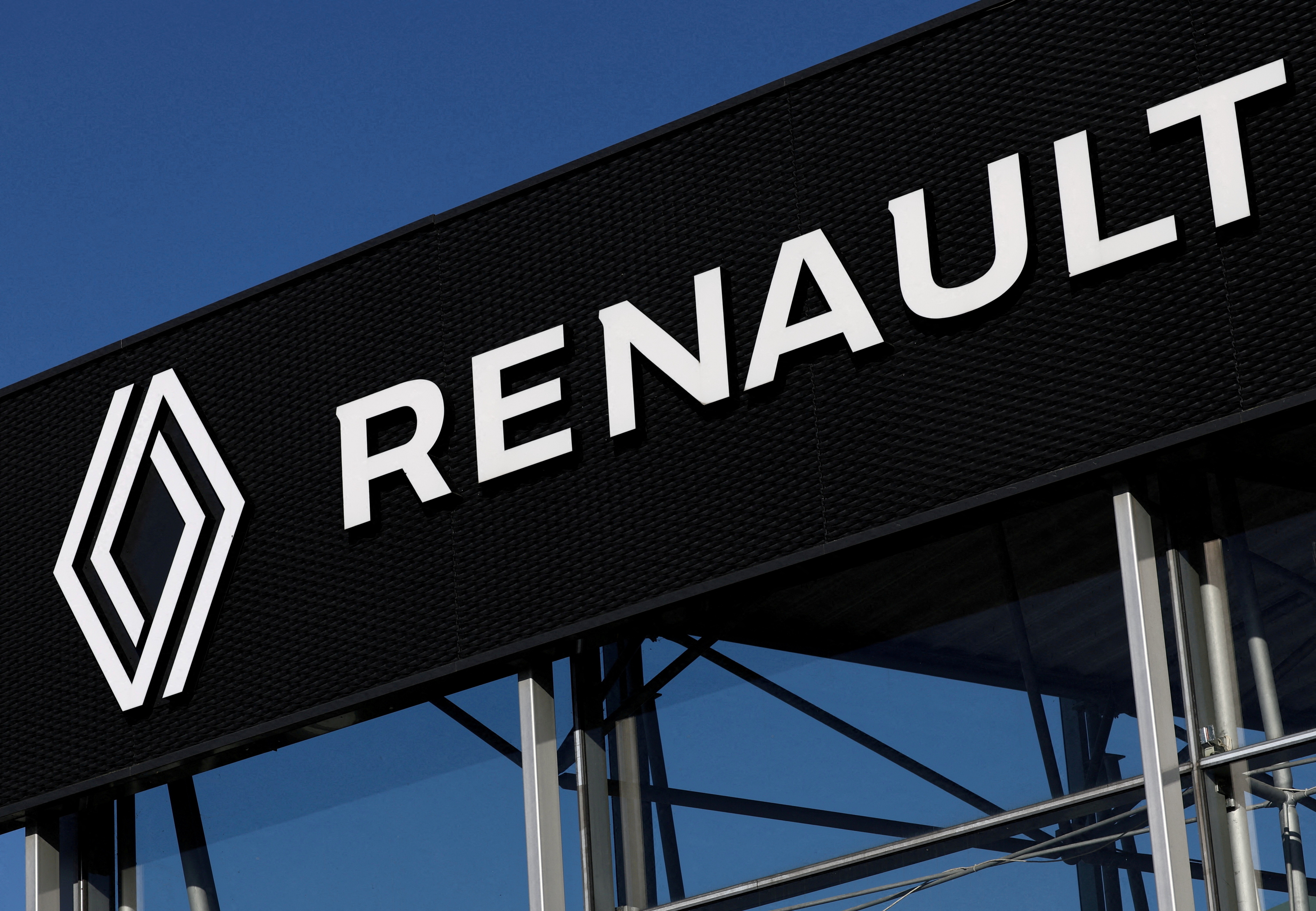A Renault logo is pictured in Brussels