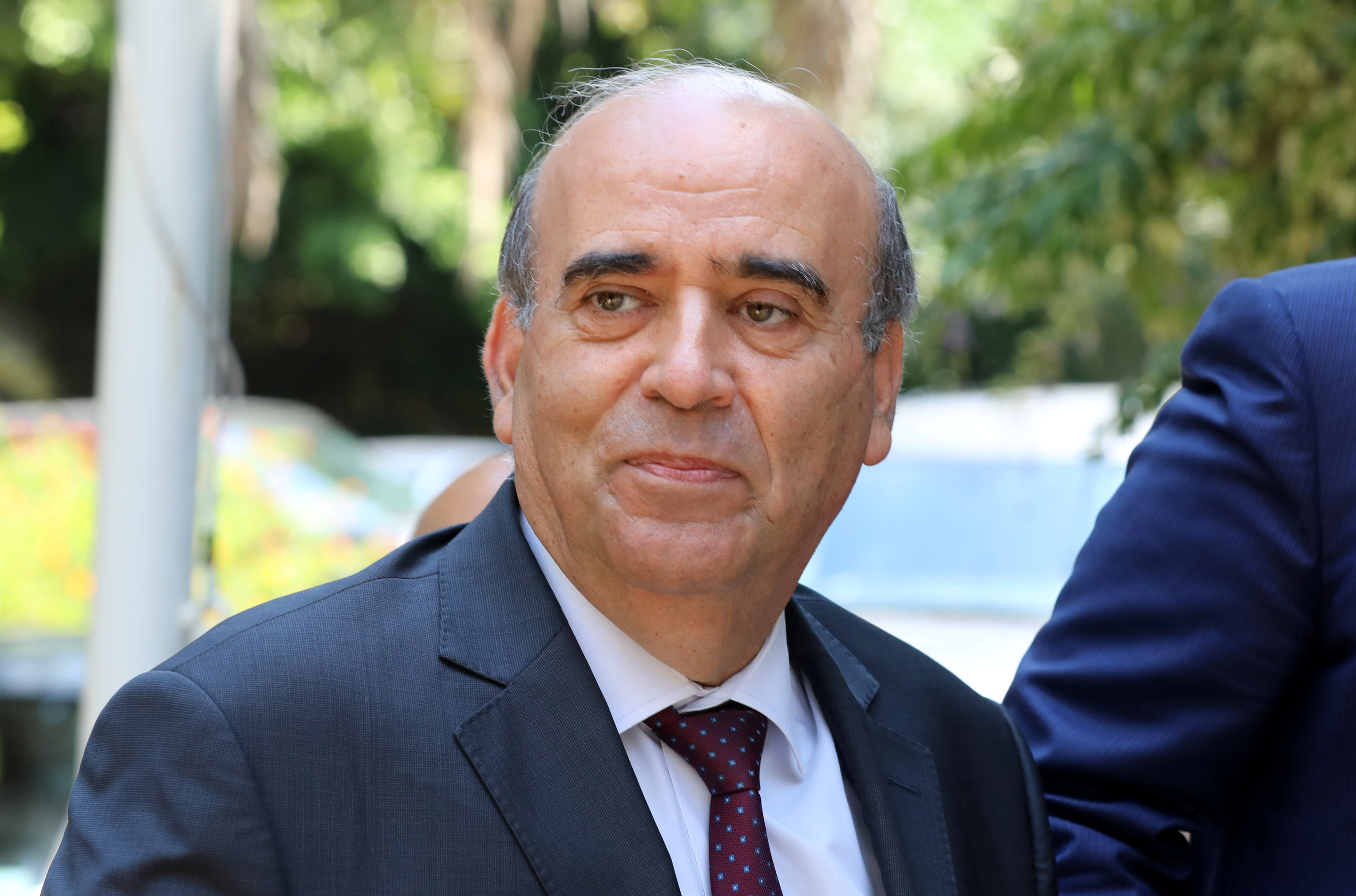 Wehbe, Lebanon's newly appointed foreign minister arrives at the Ministry of Foreign Affairs in Beirut