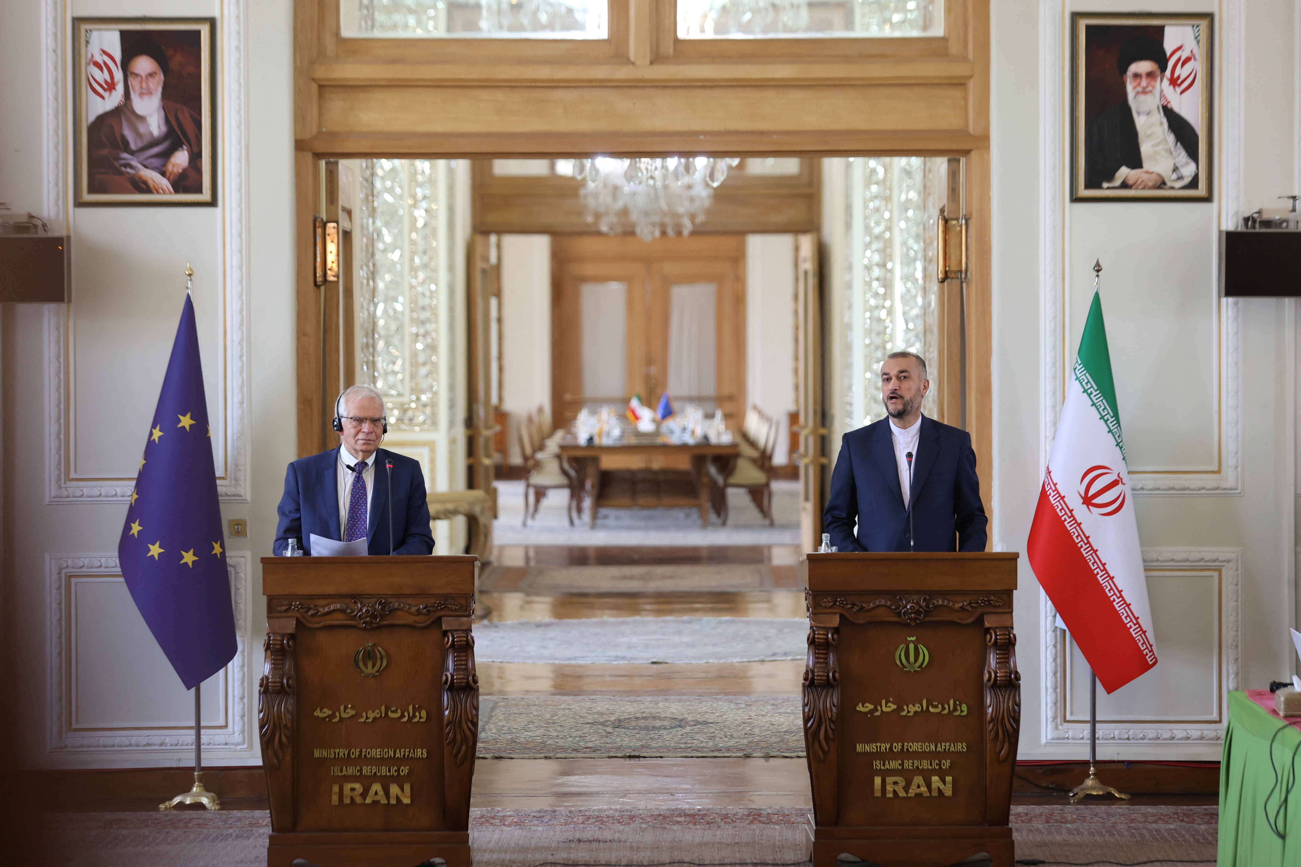 Iran's Foreign Minister Amir-Abdollahian meets European Union foreign policy chief Borell in Tehran