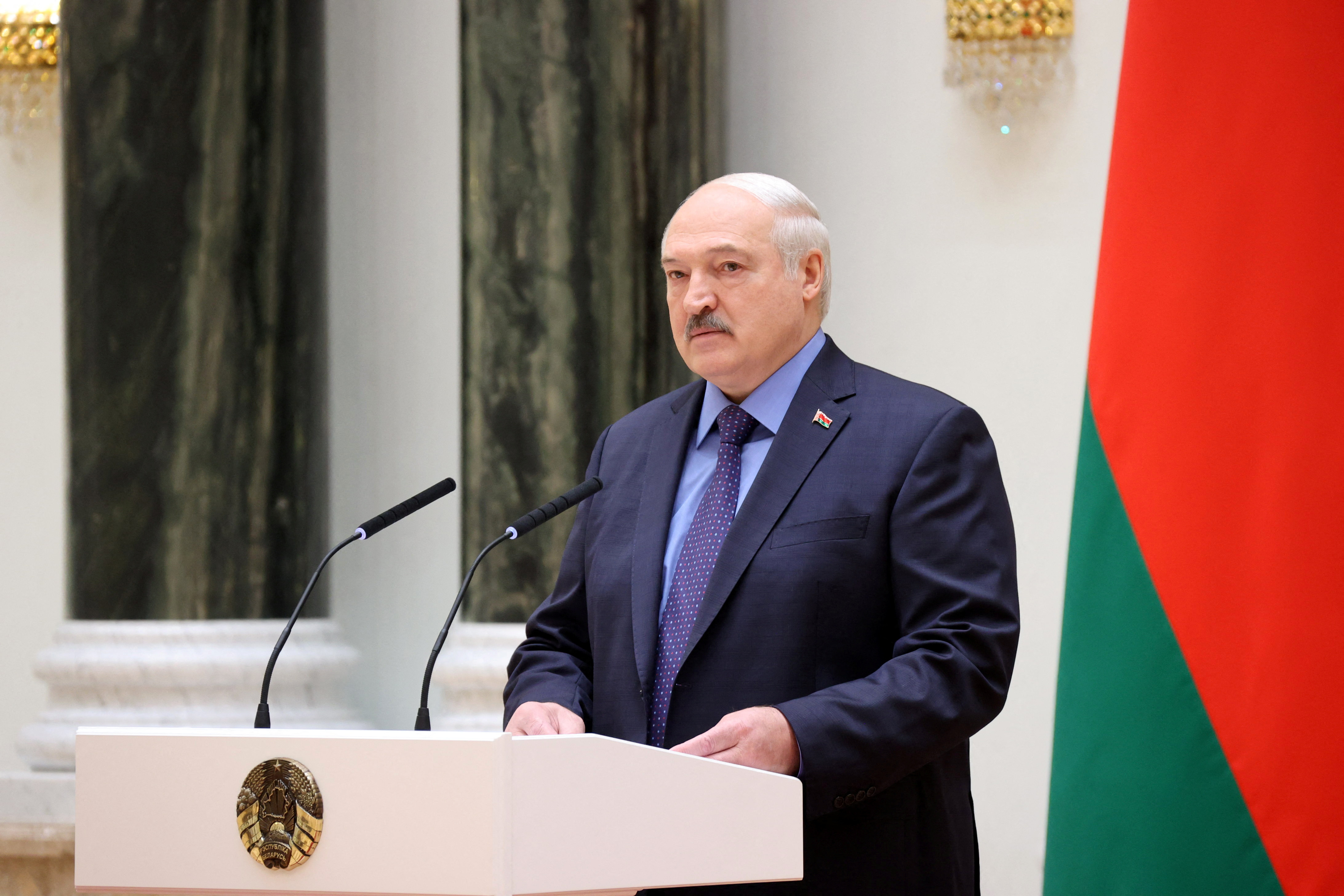 Tổng thống Belarus Lukashenko phát biểu trước các sĩ quan quân đội cấp cao ở Minsk