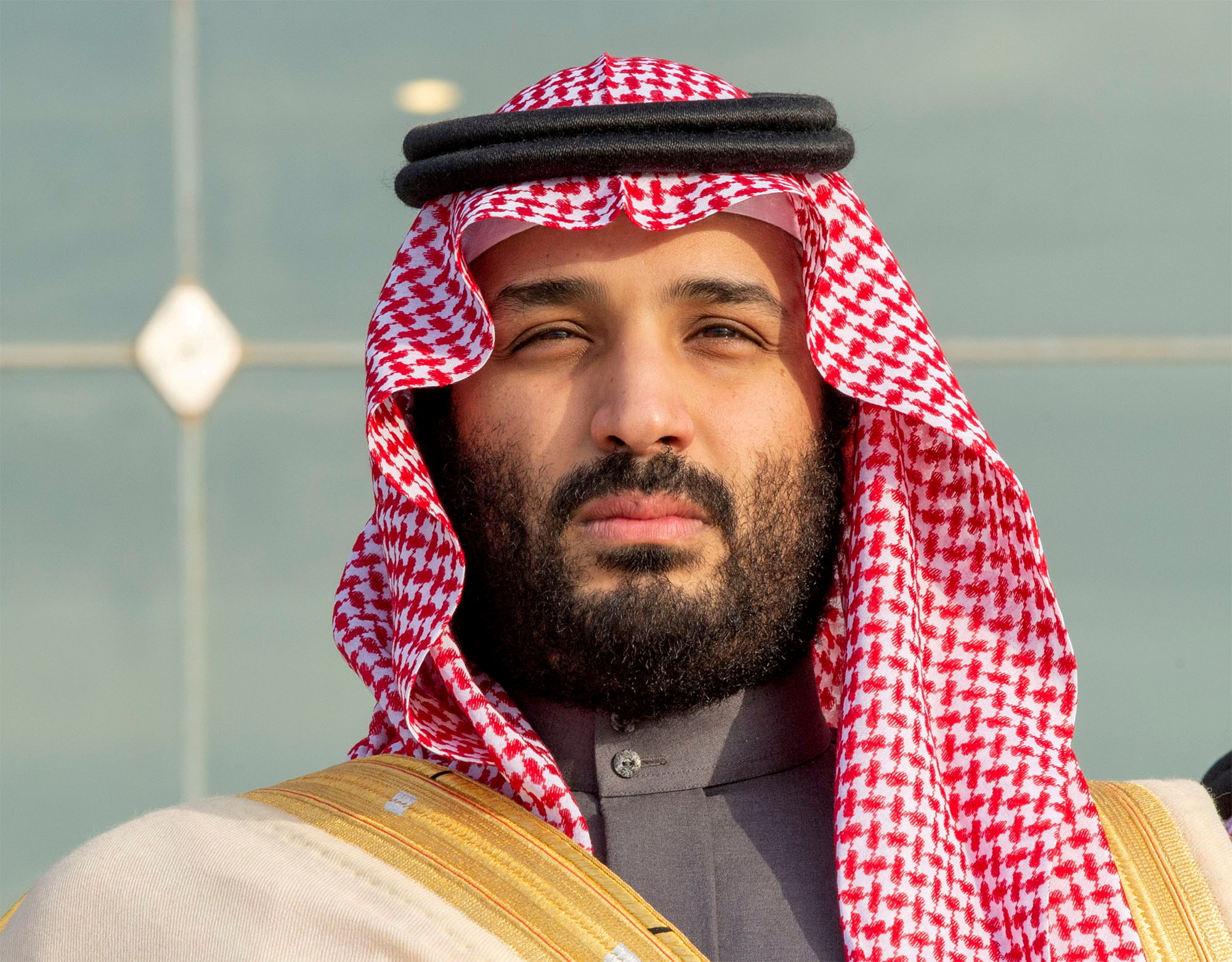 Saudi Arabia's Crown Prince Mohammed bin Salman attends a graduation ceremony for the 95th batch of cadets from the King Faisal Air Academy in Riyadh