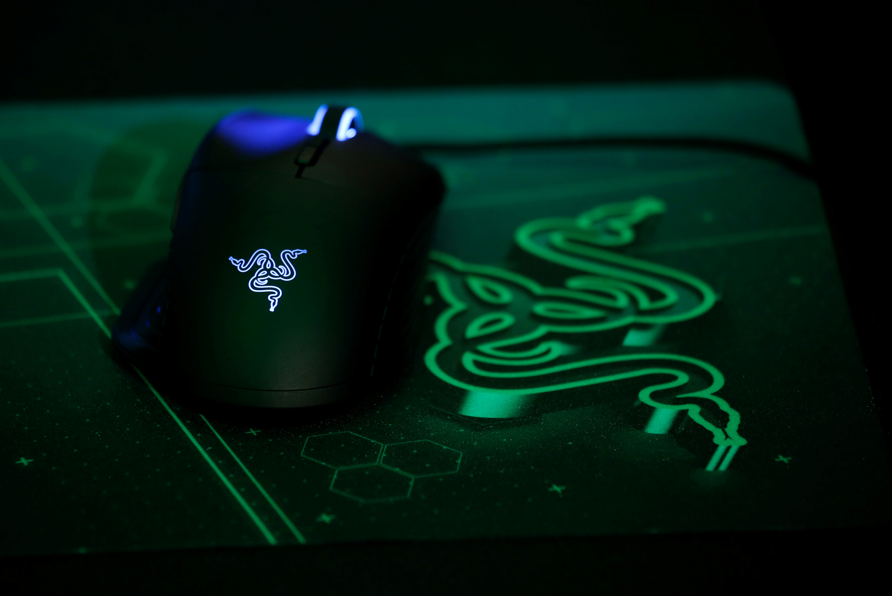 Razer products are displayed in Hong Kong