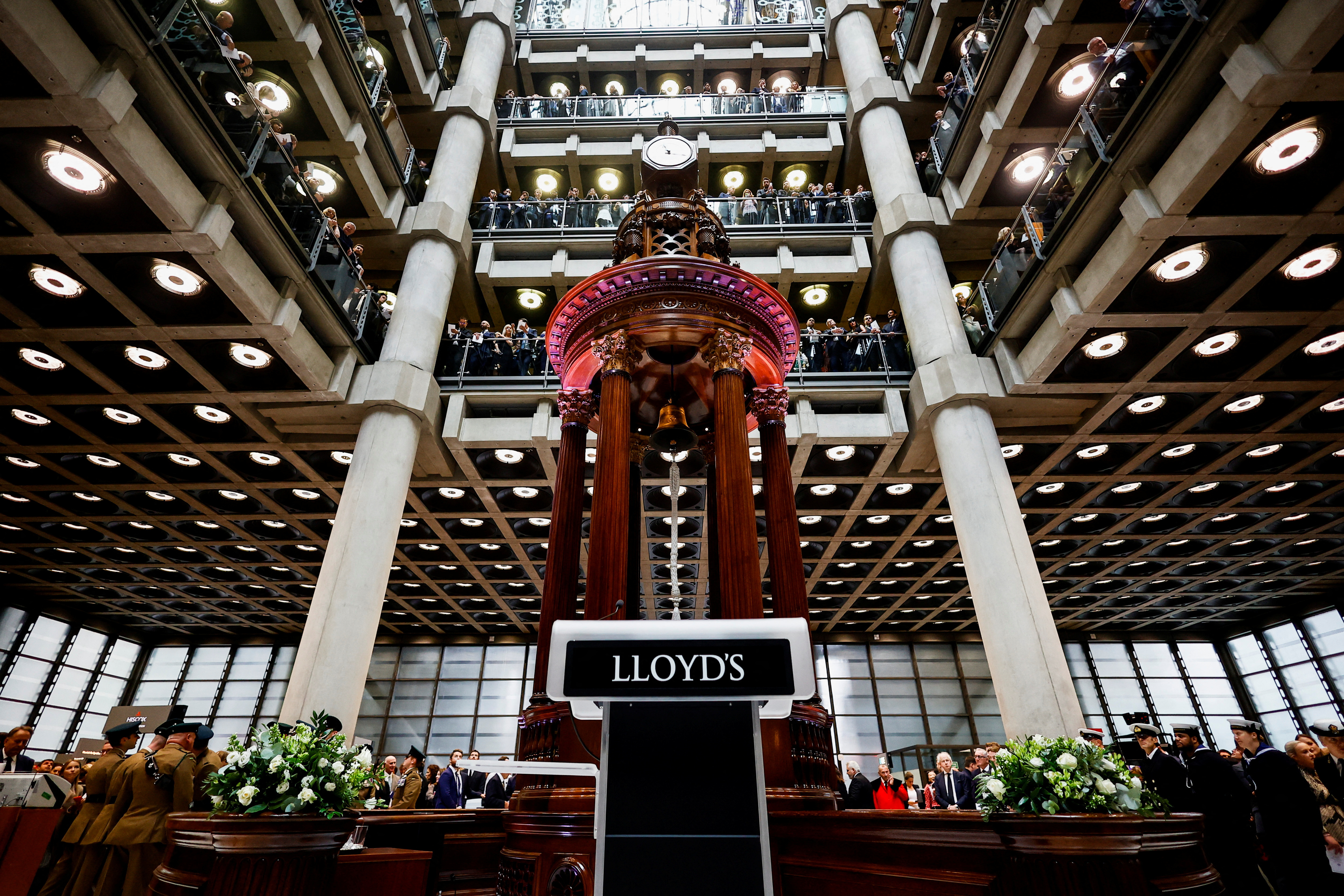 Lloyd's of London holds event to mark accession of Britain's King Charles