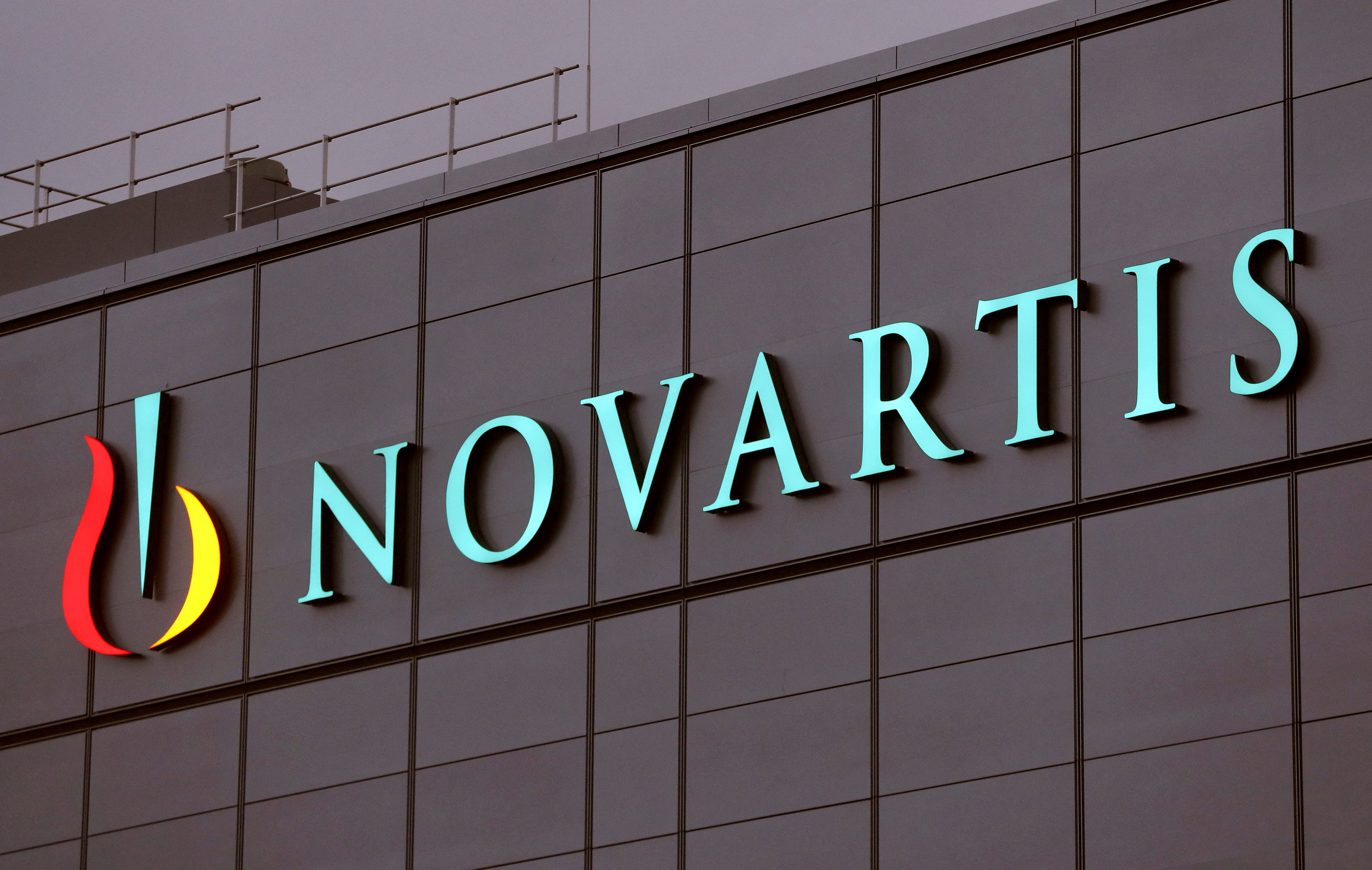 Swiss drugmaker Novartis' logo is seen in Stein