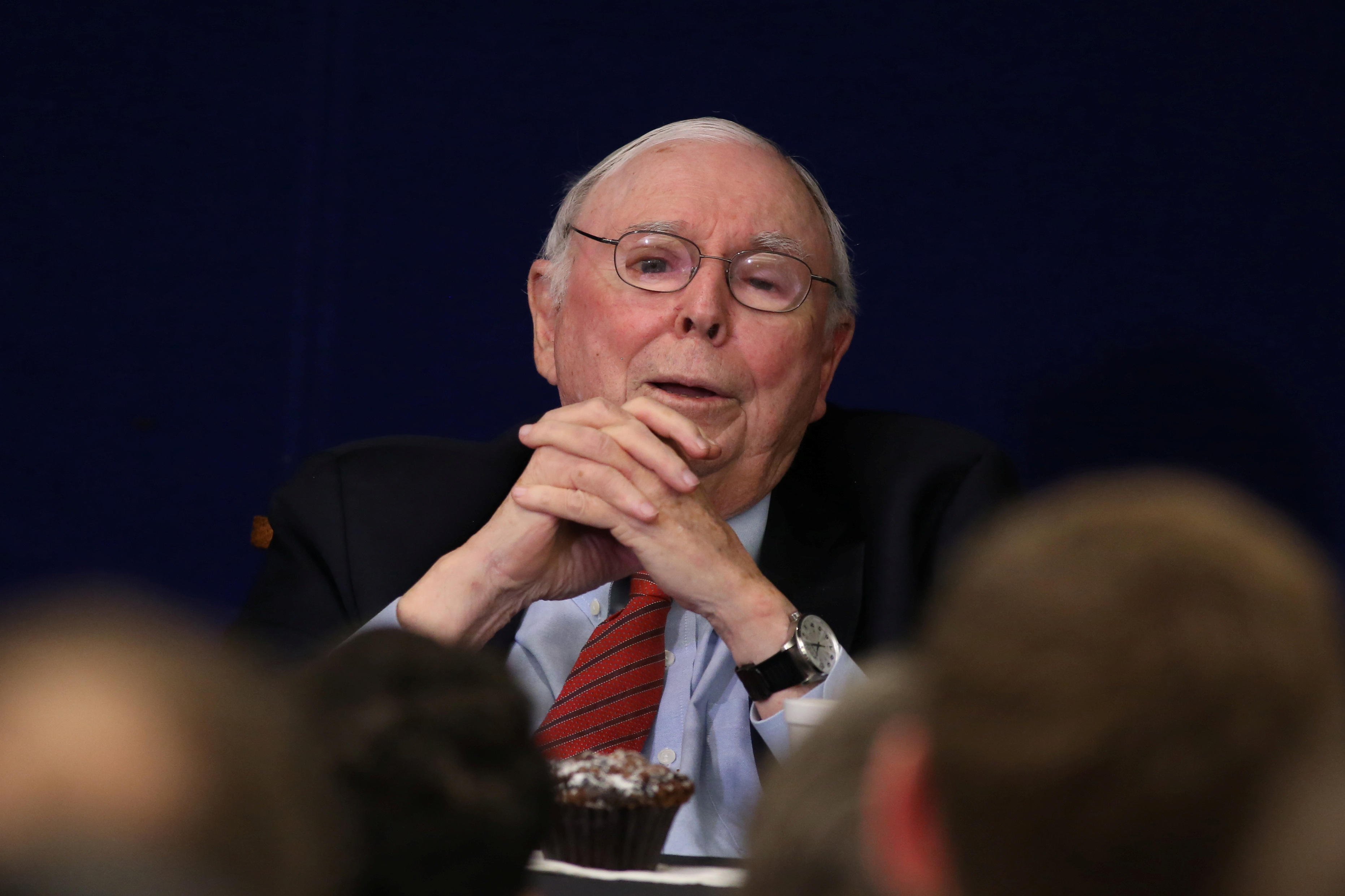 Berkshire Hathaway Inc Vice Chairman Charles Munger speaks at the Daily Journal annual meeting in Los Angeles