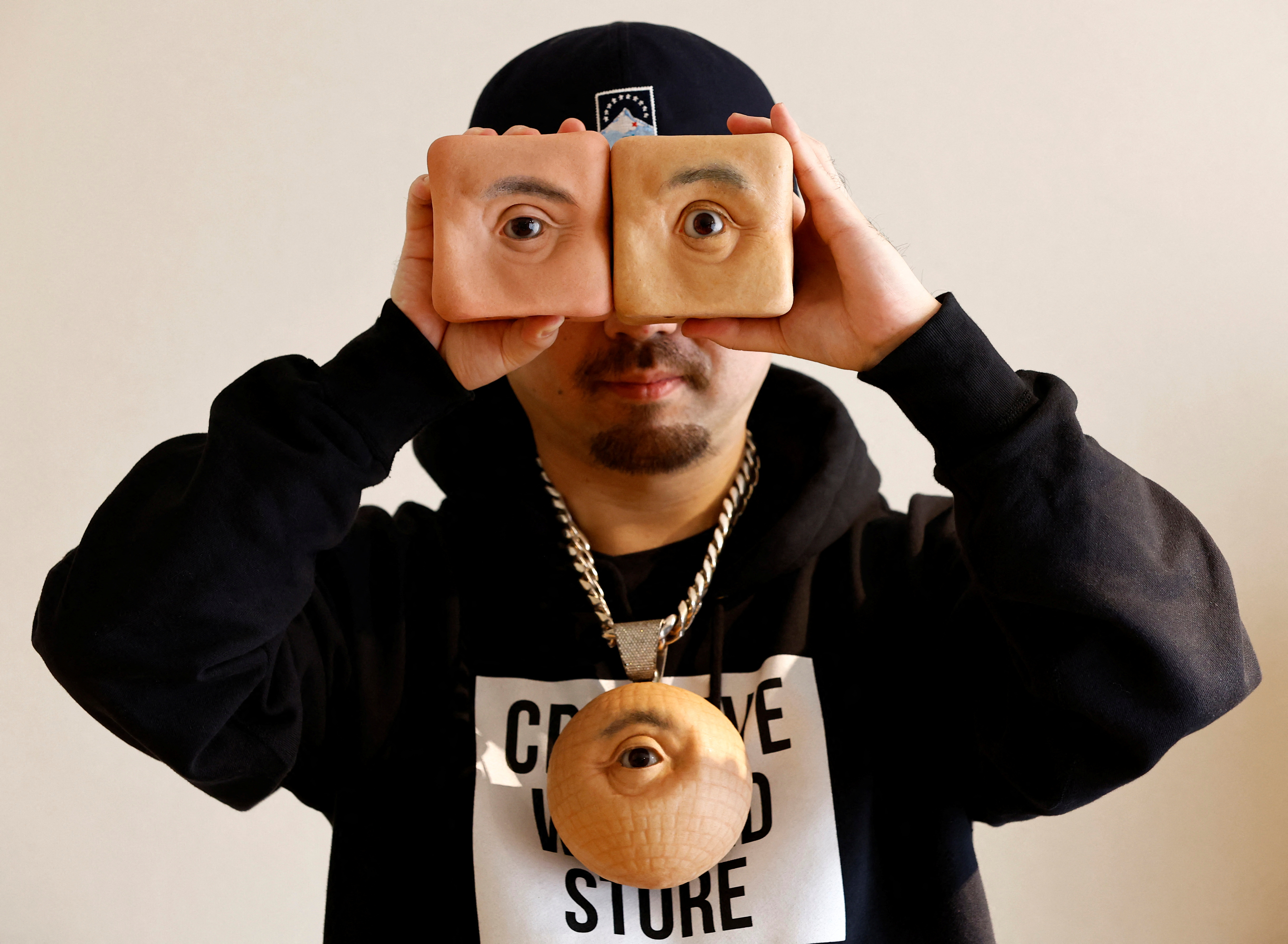 Japanese artist turns heads with freaky flesh-like accessories