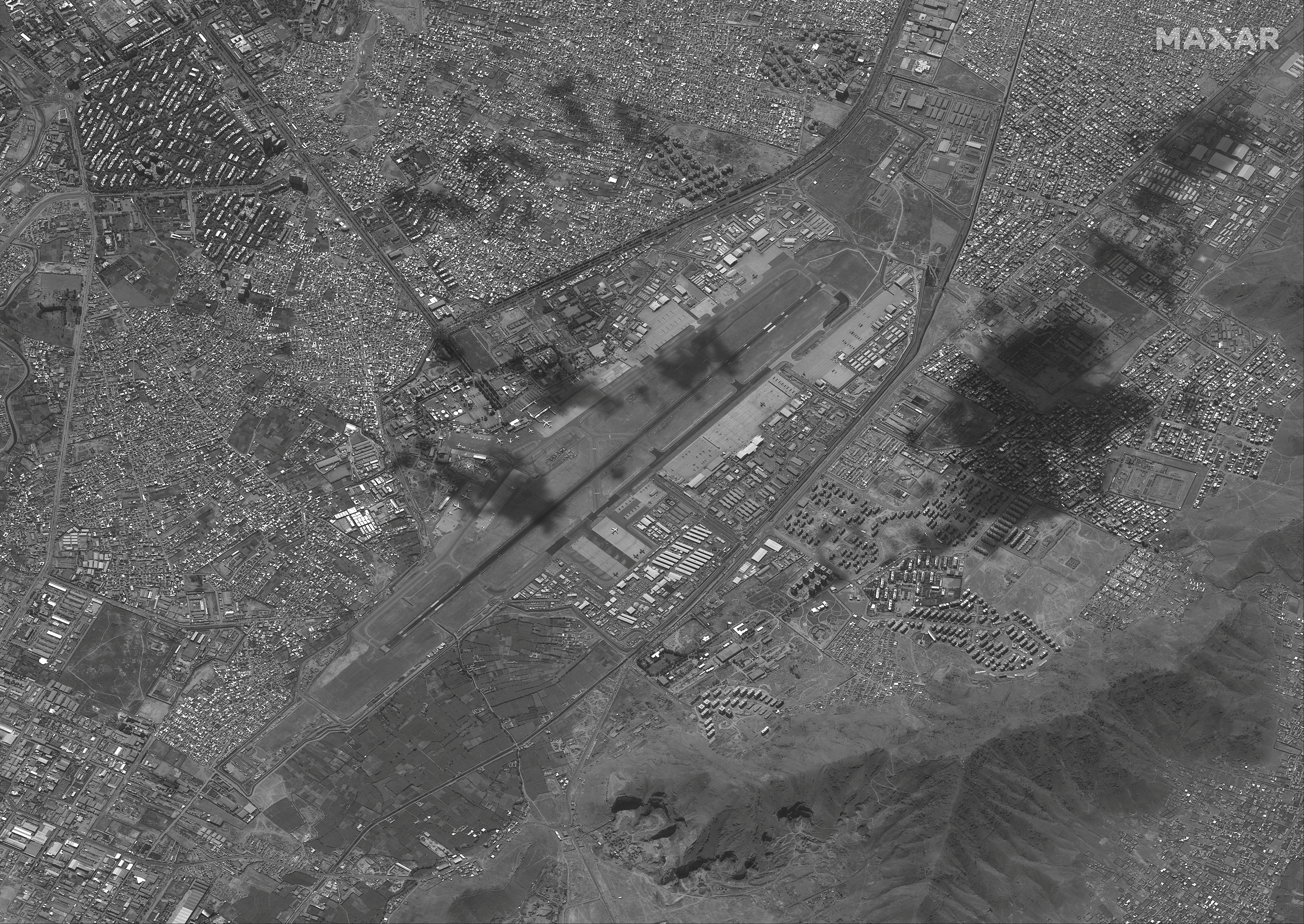 Overview of the Hamid Karzai International Airport in Kabul