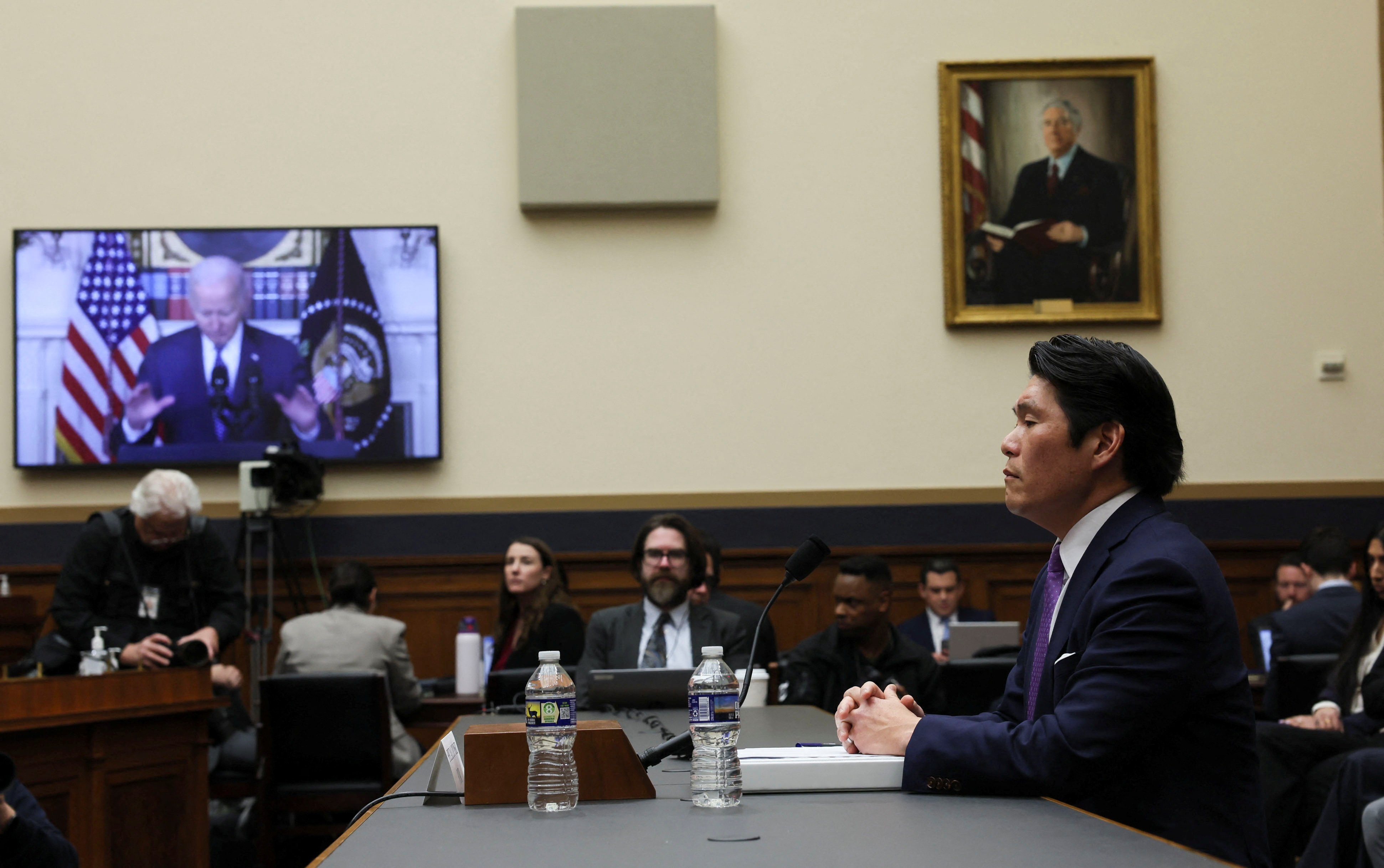 Special Counsel Robert Hur testifies before a House Judiciary Committee hearing on his inquiry into President Biden's handling of classified documents, on Capitol Hill in Washington