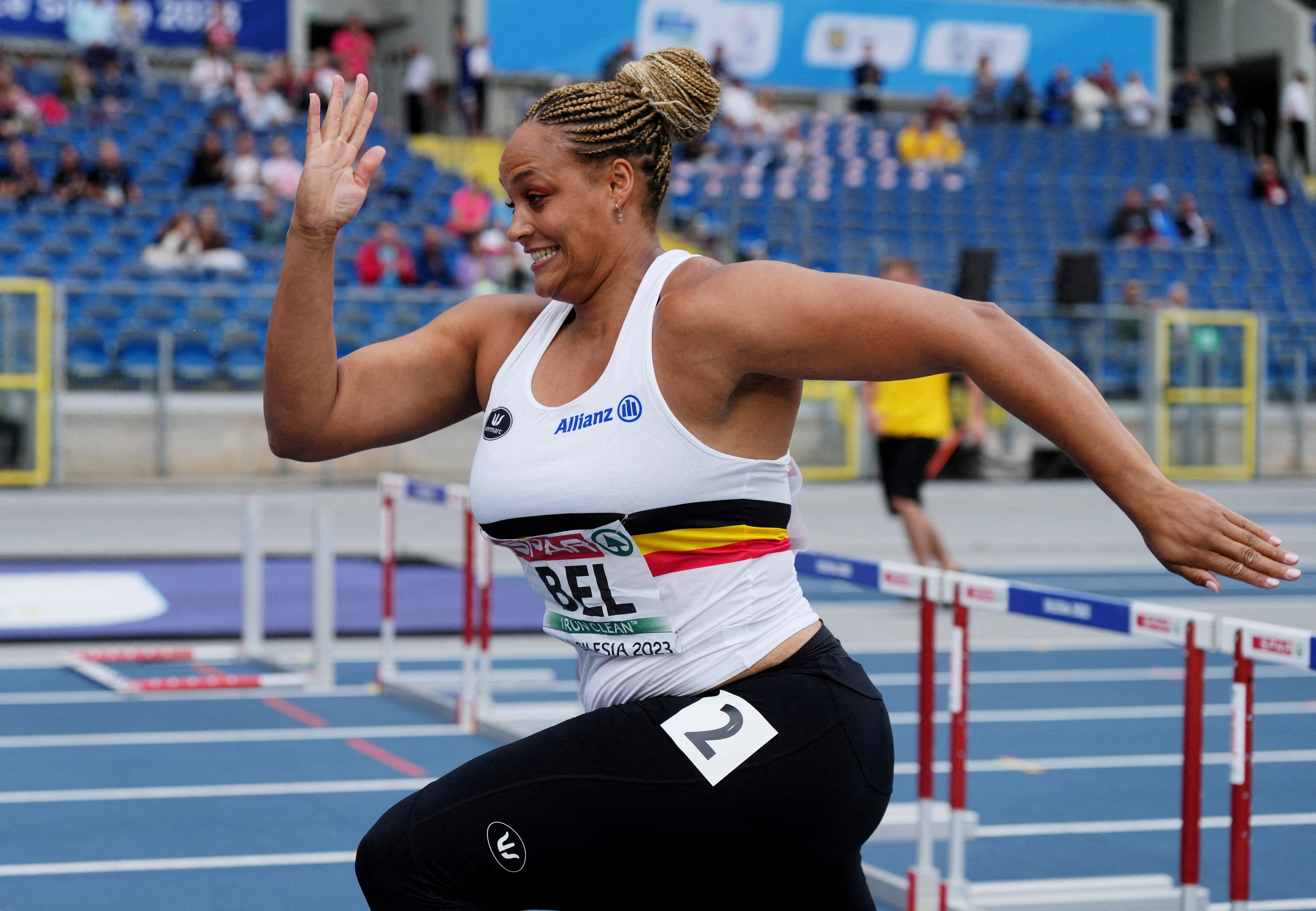 Belgian shot putter Boumkwo runs 100m hurdles to save team from disqualification Reuters