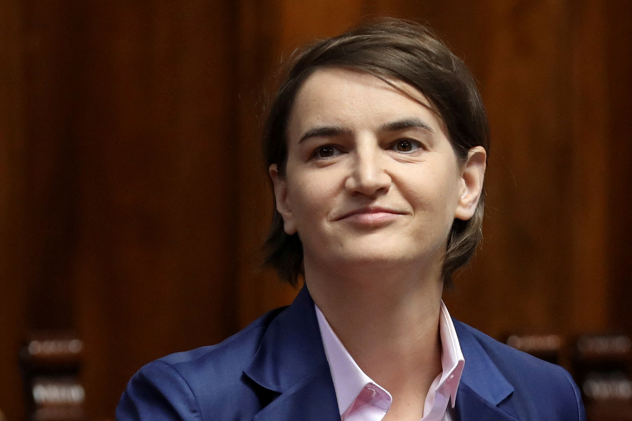 Serbia's Prime Minister designate Ana Brnabic arrives for a parliament session in Belgrade