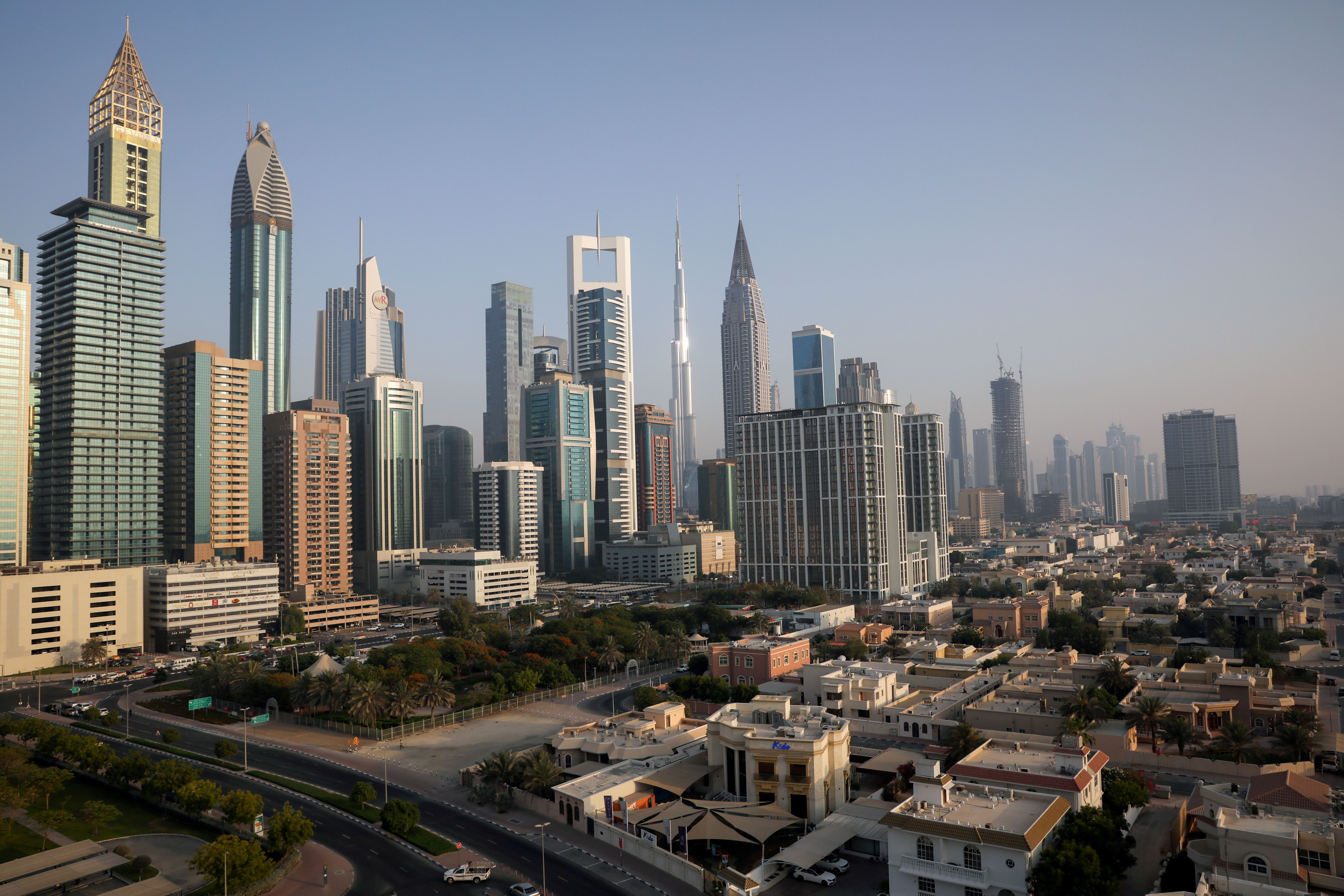 A general view of the Burj Khalifa and the downtown skyline in Dubai