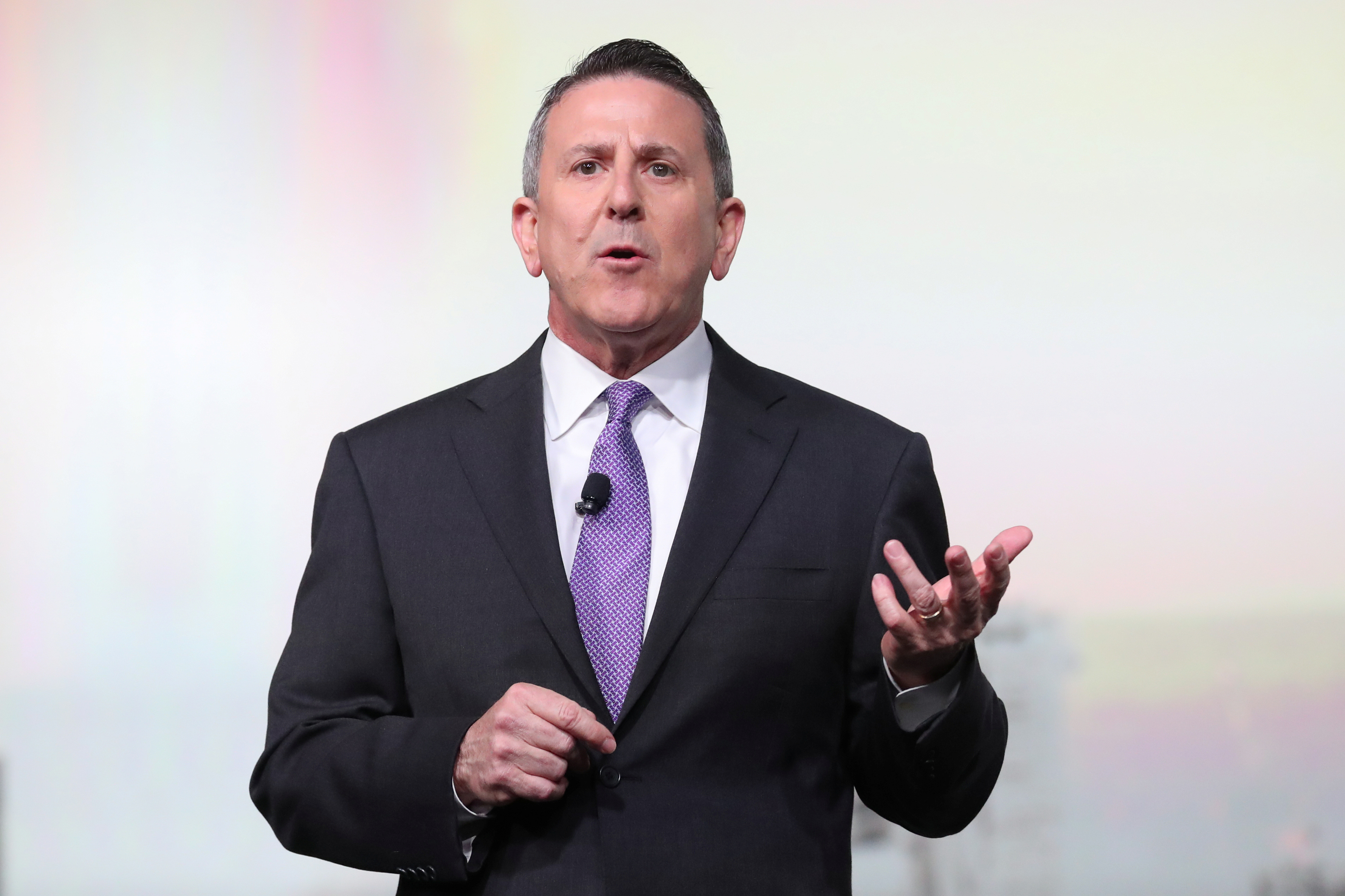 Brian Cornell, CEO of Target Corp., speaks during a forum at the 2019 National Retail Foundation: Retails Big show in New York City