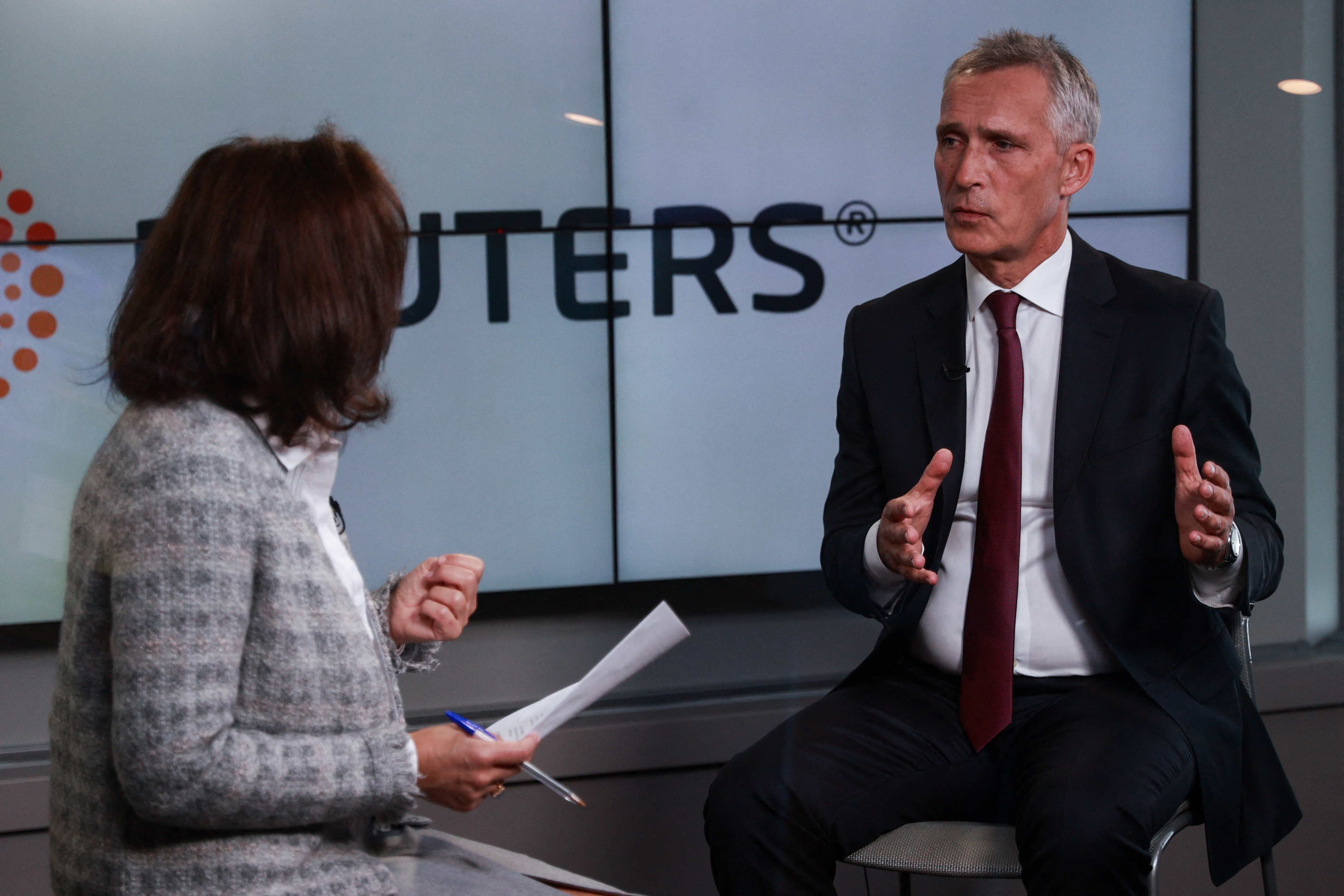 Reuters Editor-in-Chief Alessandra Galloni interviews NATO Secretary General Jens Stoltenberg in New York
