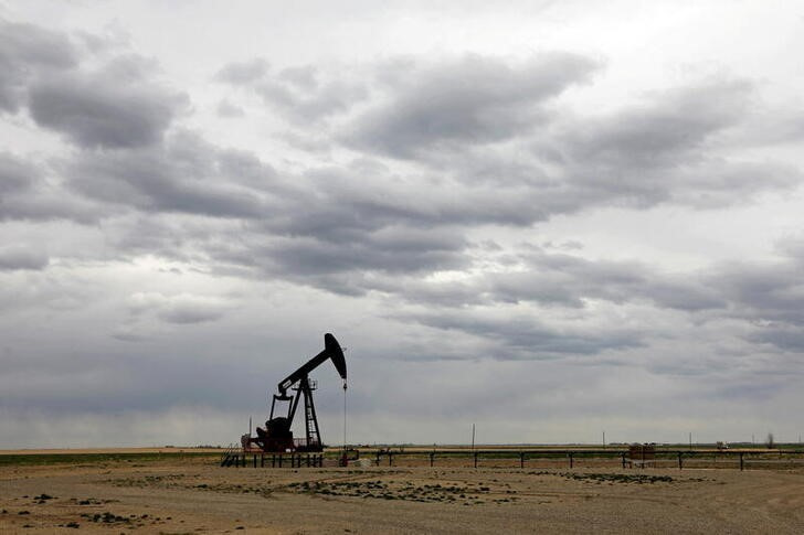 An oil & gas pump jack near Granum, Alberta