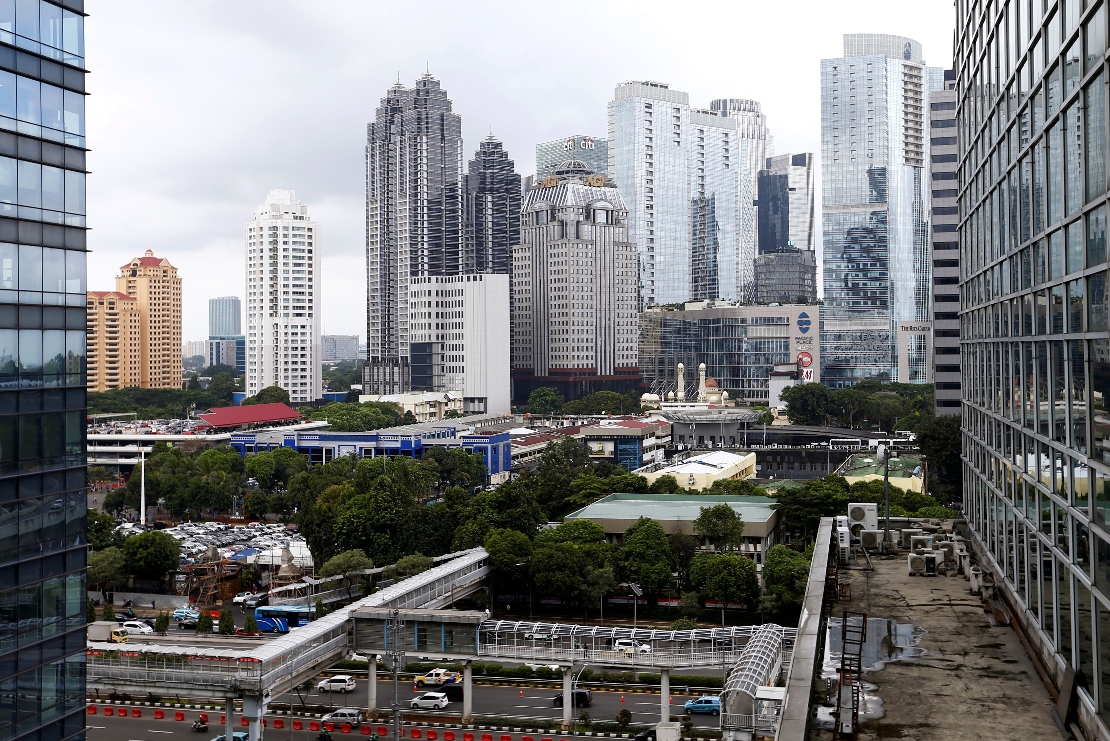 General view of Sudirman Central Business District (SCBD), following the coronavirus disease (COVID-19) outbreak, in Jakarta, Indonesia, February 5, 2021. REUTERS/Ajeng Dinar Ulfiana