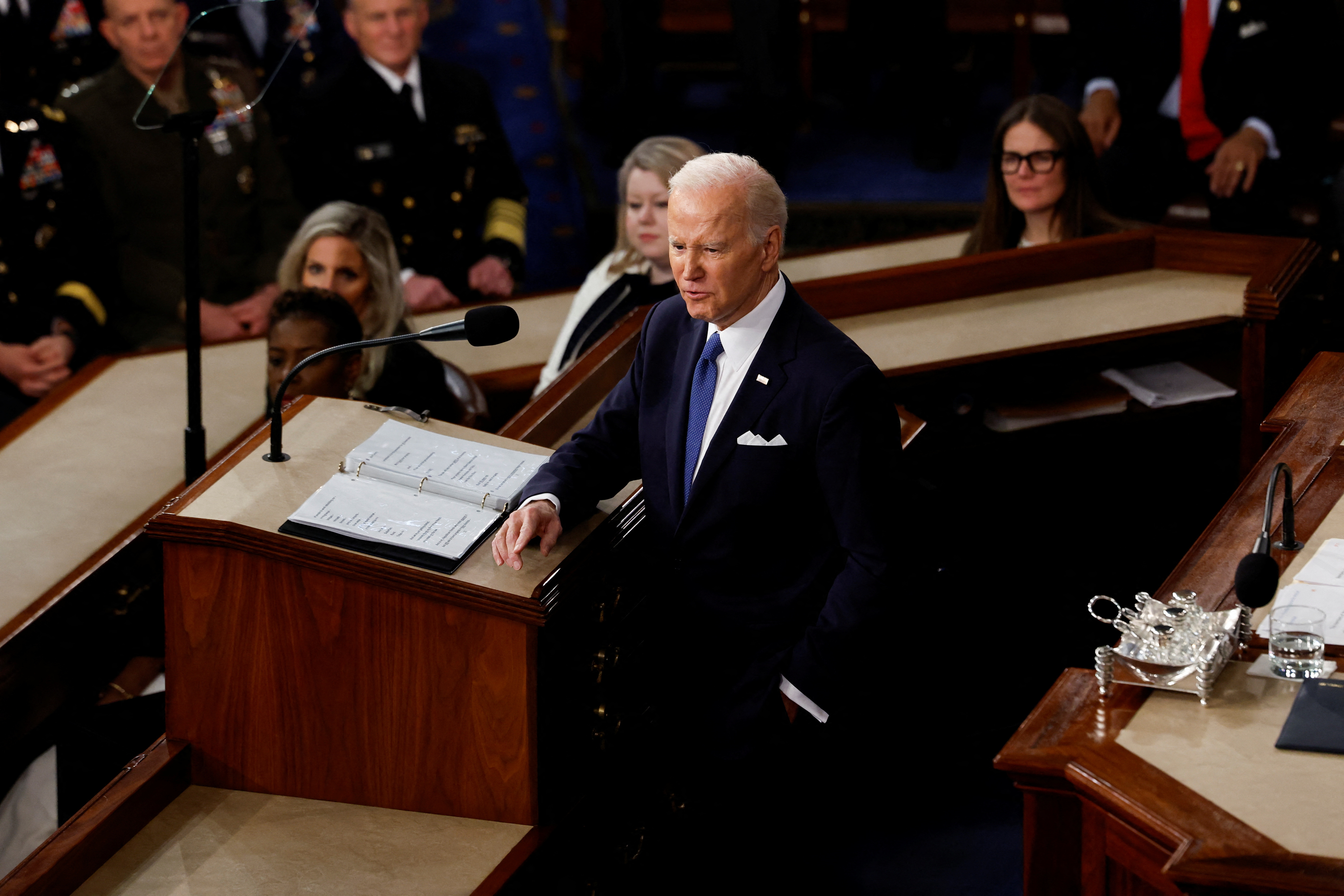 U.S. President Joe Biden delivers State of the Union address at the U.S. Capitol in Washington