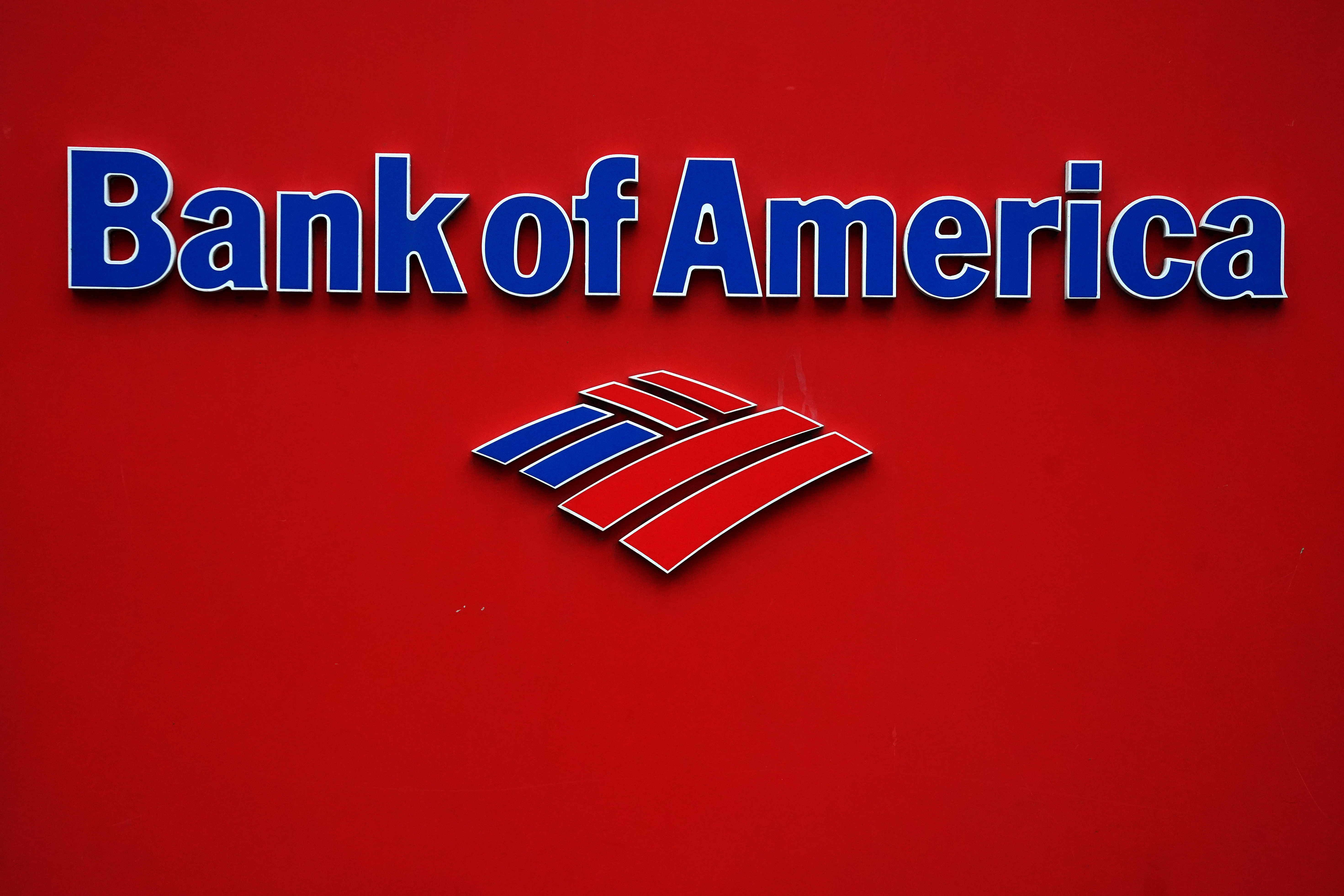 A Bank of America logo is pictured in the Manhattan borough of New York City