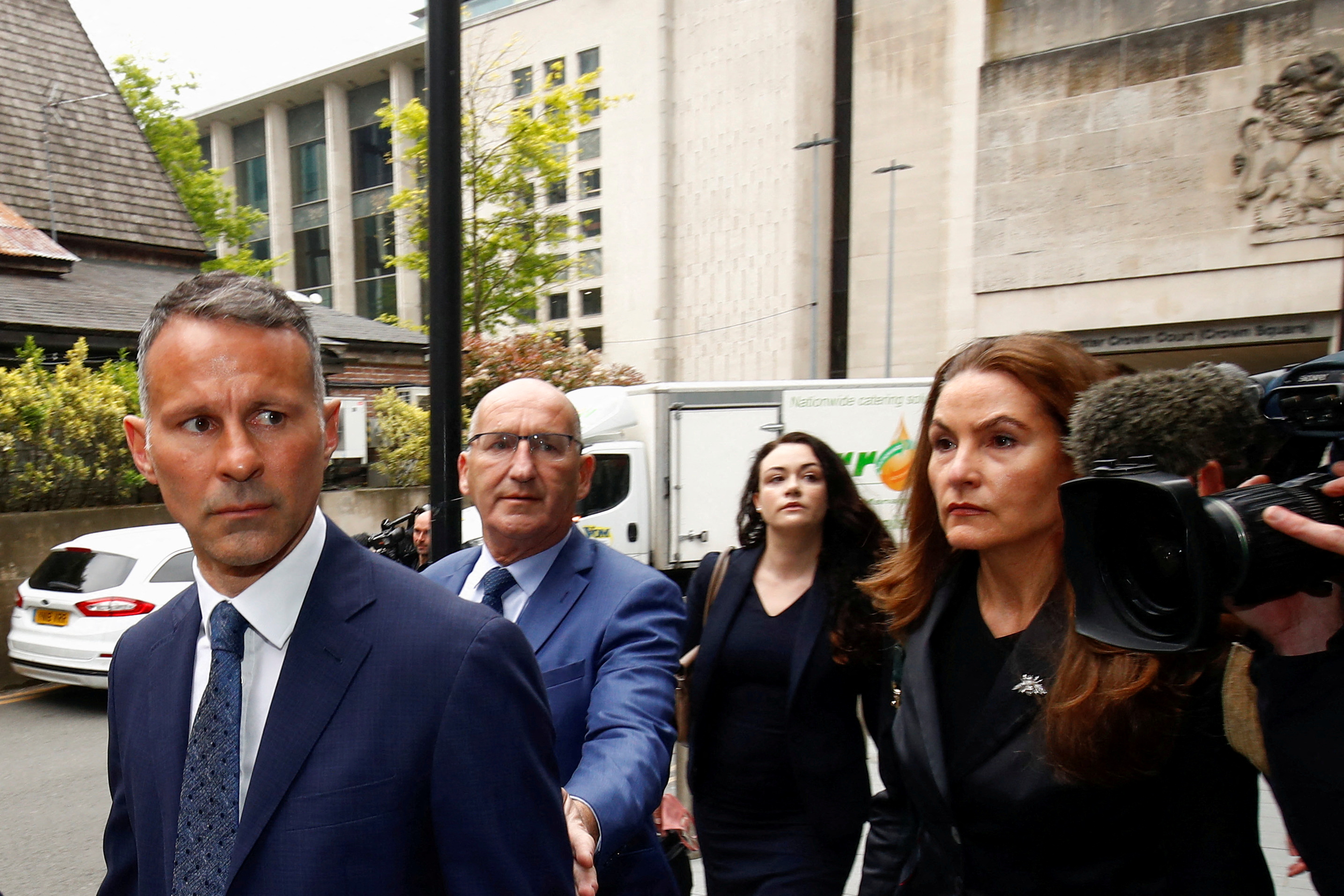 Former soccer player Ryan Giggs leaves Manchester Crown Court