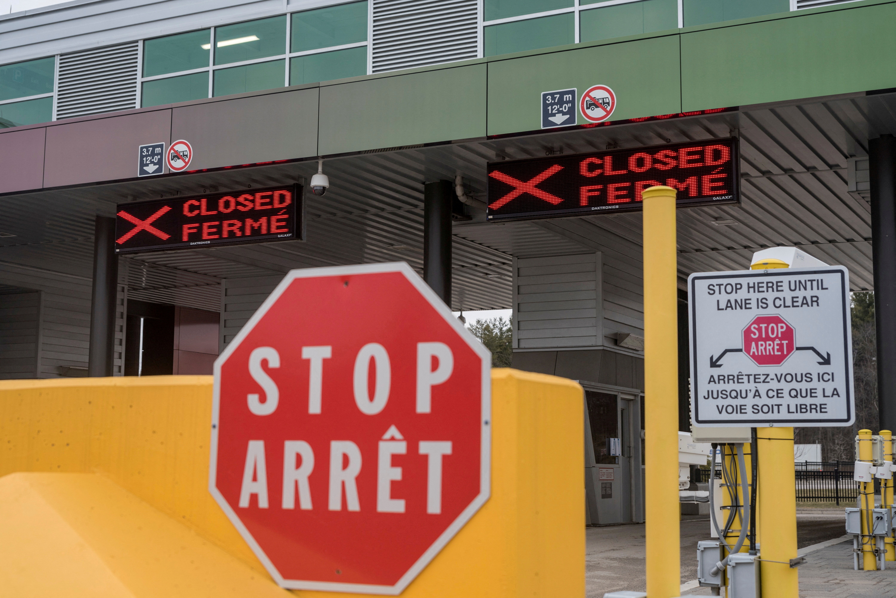 Two closed Canadian border checkpoints in Lansdowne