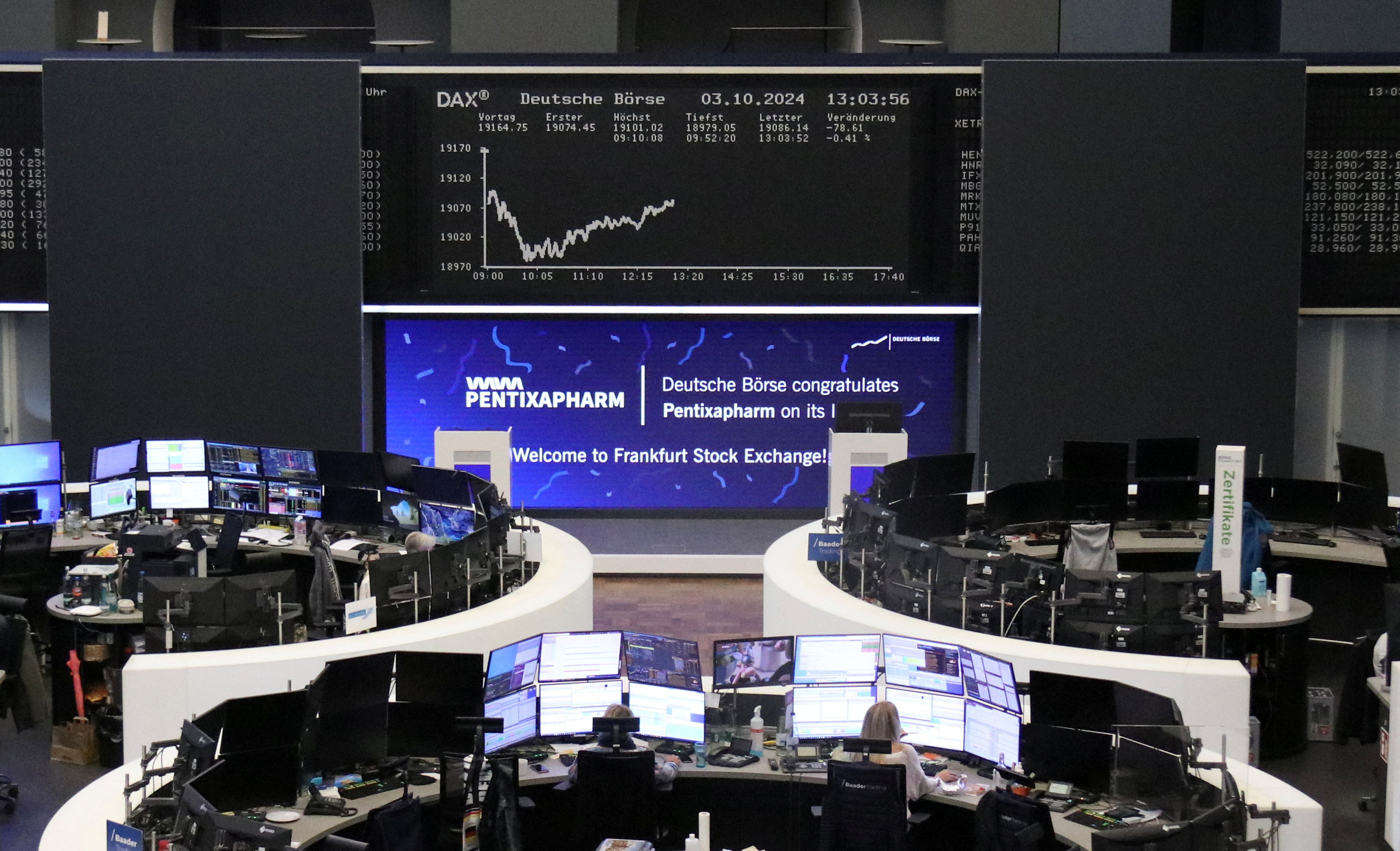 German share price index DAX graph is pictured at the stock exchange in Frankfurt