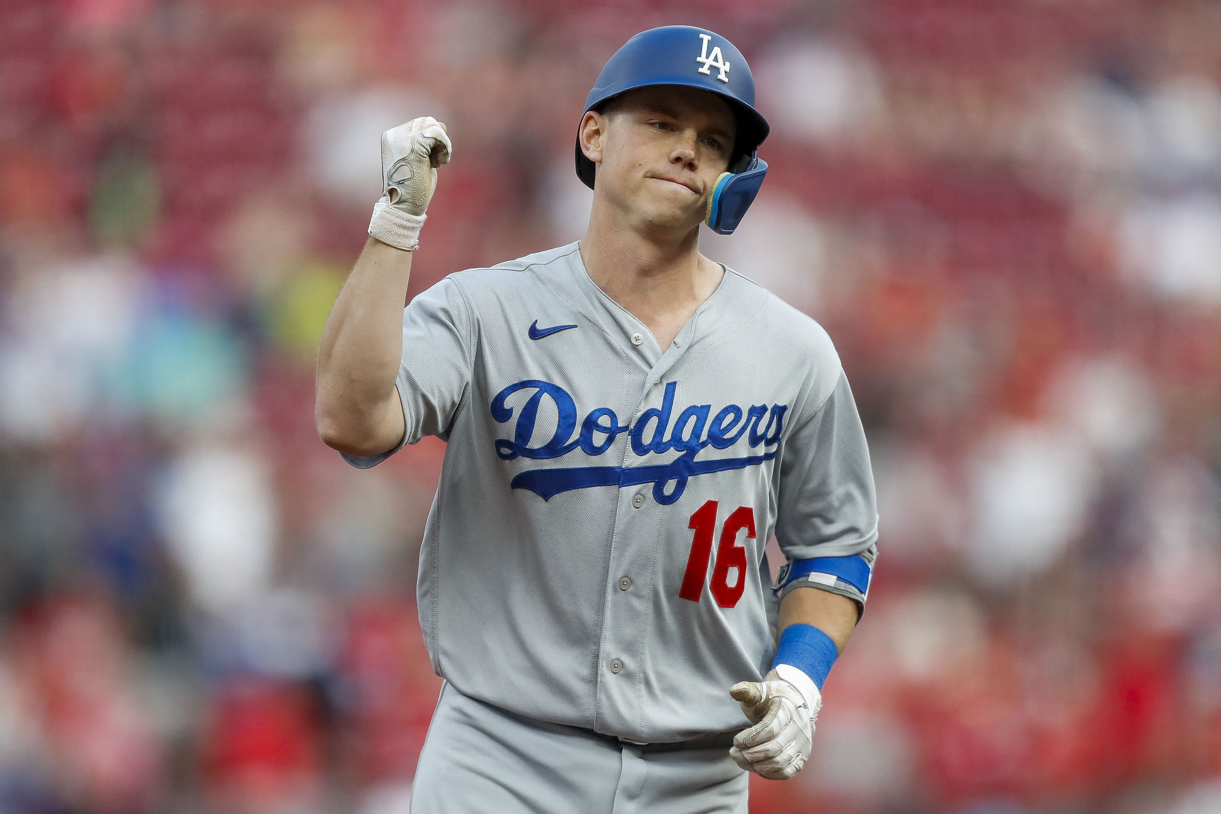 Dodgers rookie Jonny DeLuca on his MLB debut against the Reds