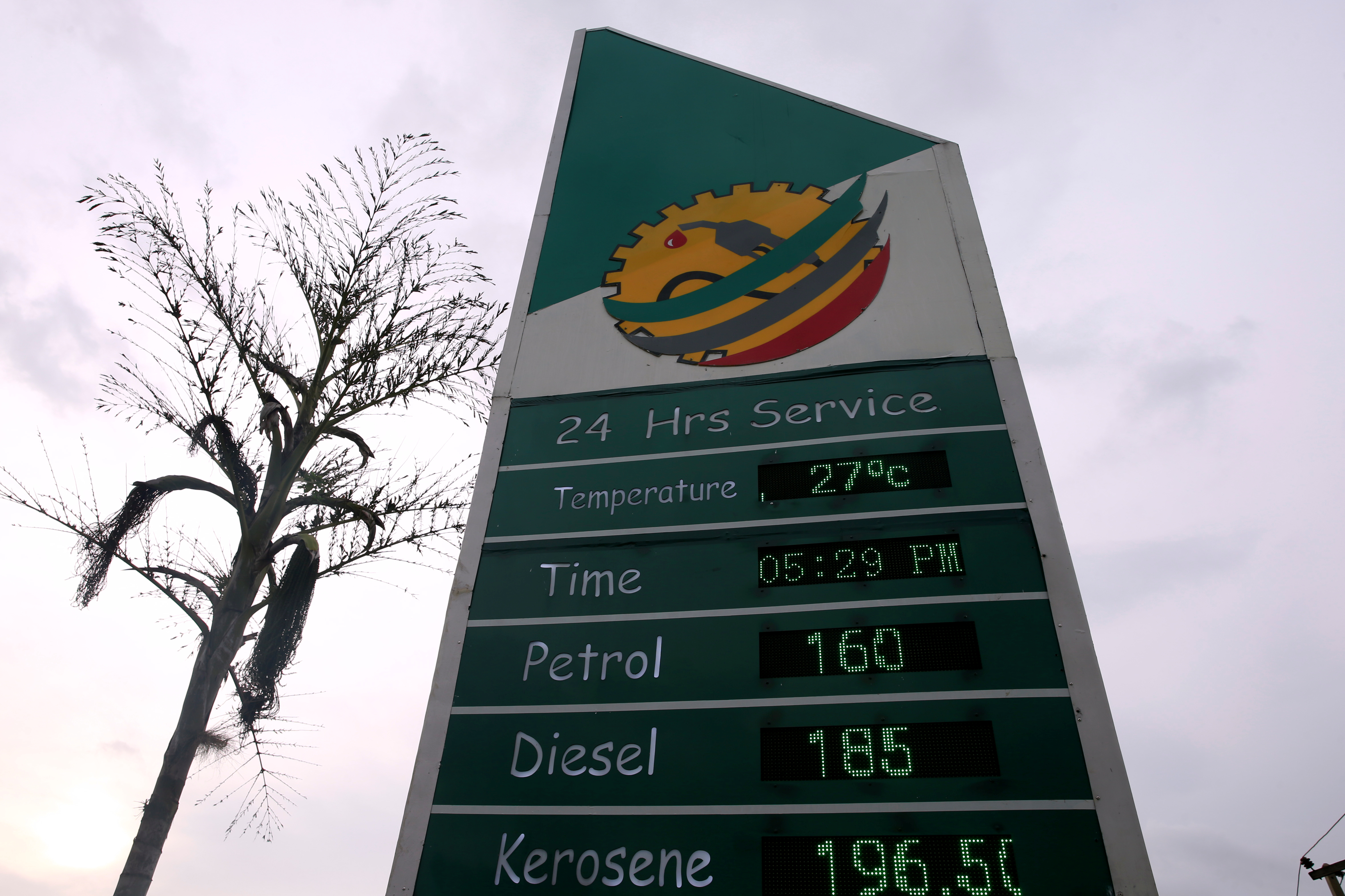 A products price board displays the new petrol pump price at the NNPC retail outlet in Abuja, Nigeria September 3, 2020. REUTERS/Afolabi Sotunde