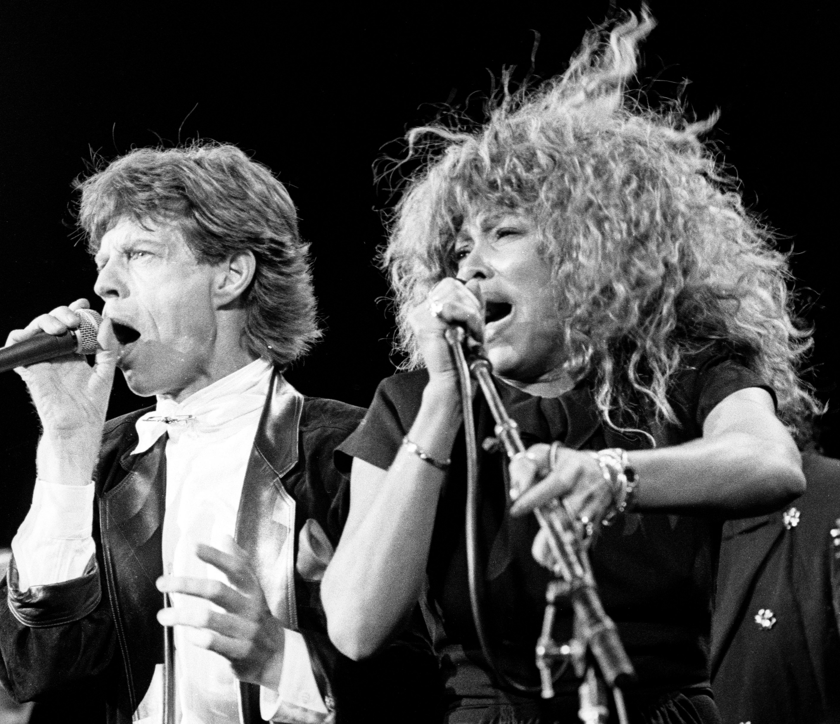Mick Jagger and Tina Turner during the Rock and Roll Hall of Fame in New York