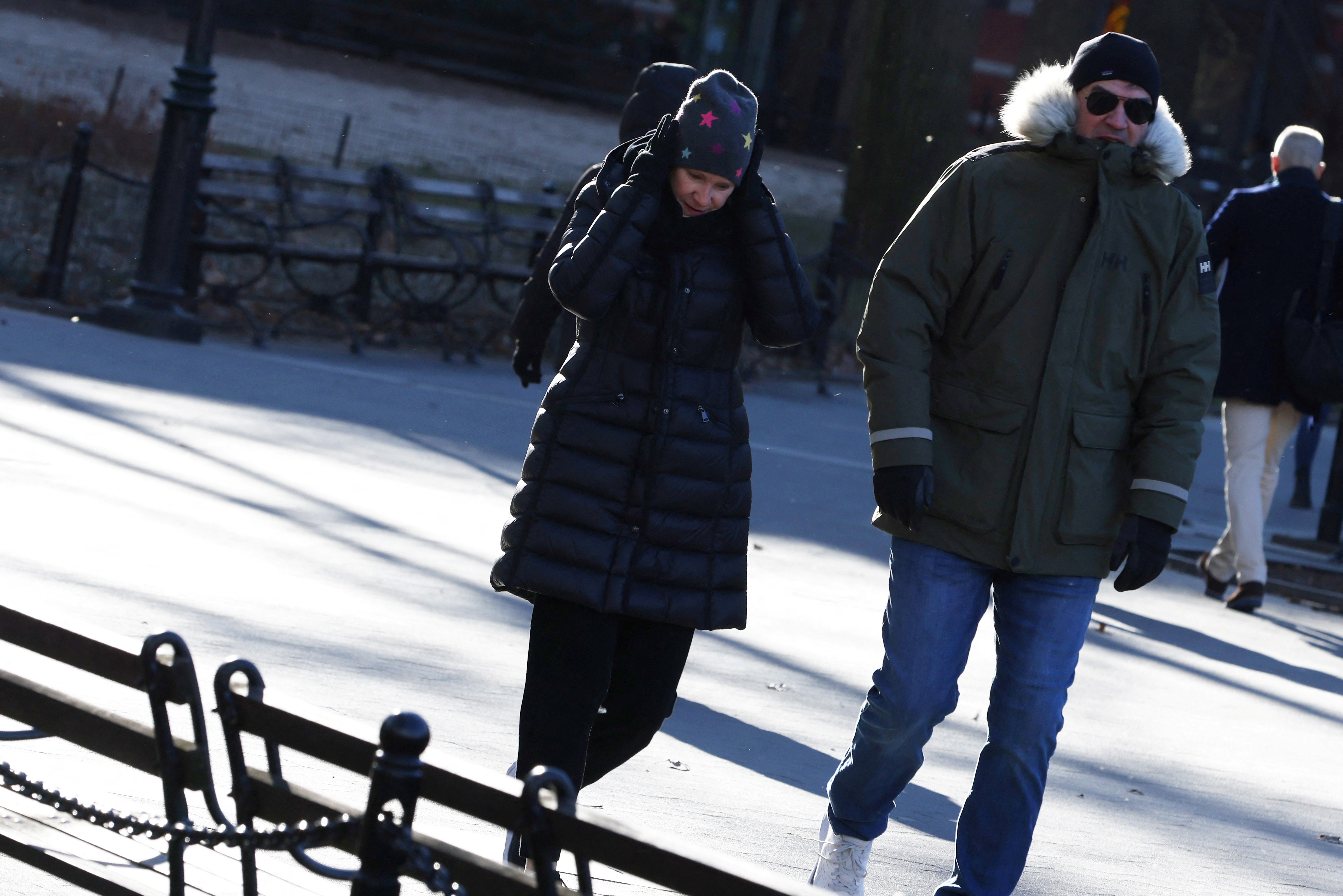 Bitter cold temperatures move into the northeast U.S. in New York