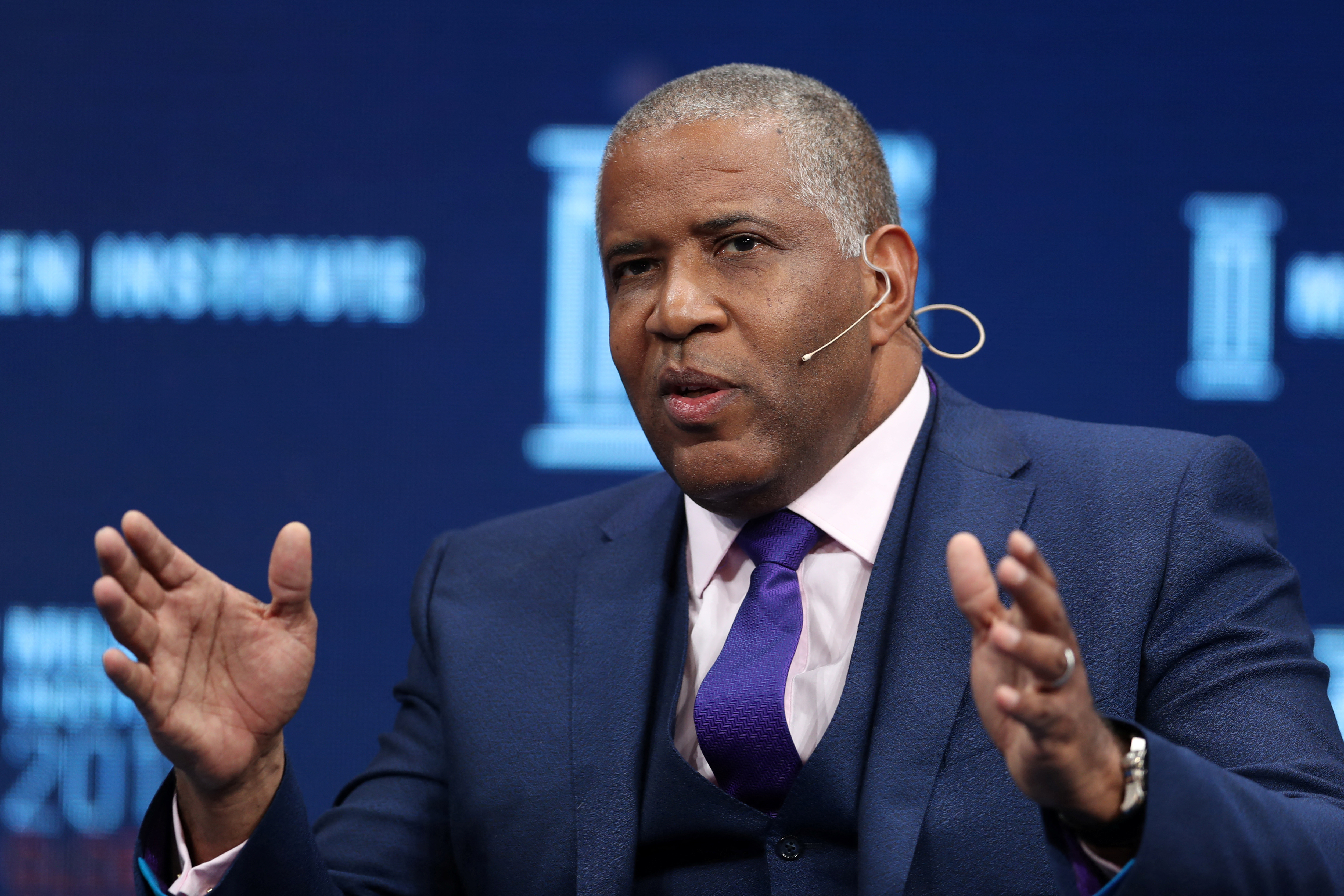 Robert Smith, Founder, Chairman and CEO, Vista Equity Partners, speaks at the Milken Institute's 21st Global Conference in Beverly Hills