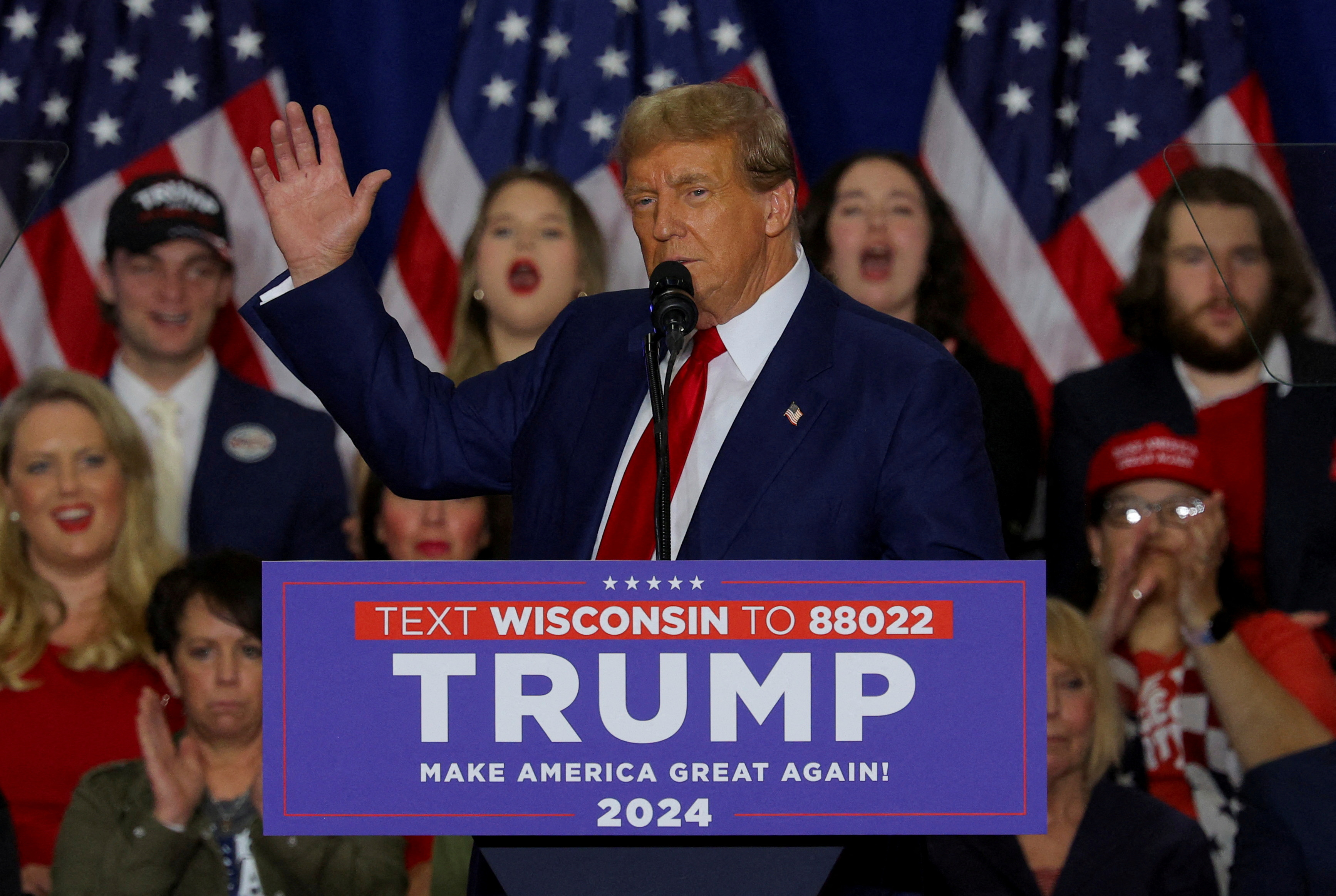 Republican presidential candidate and former U.S. President Donald Trump's campaign rally in Green Bay