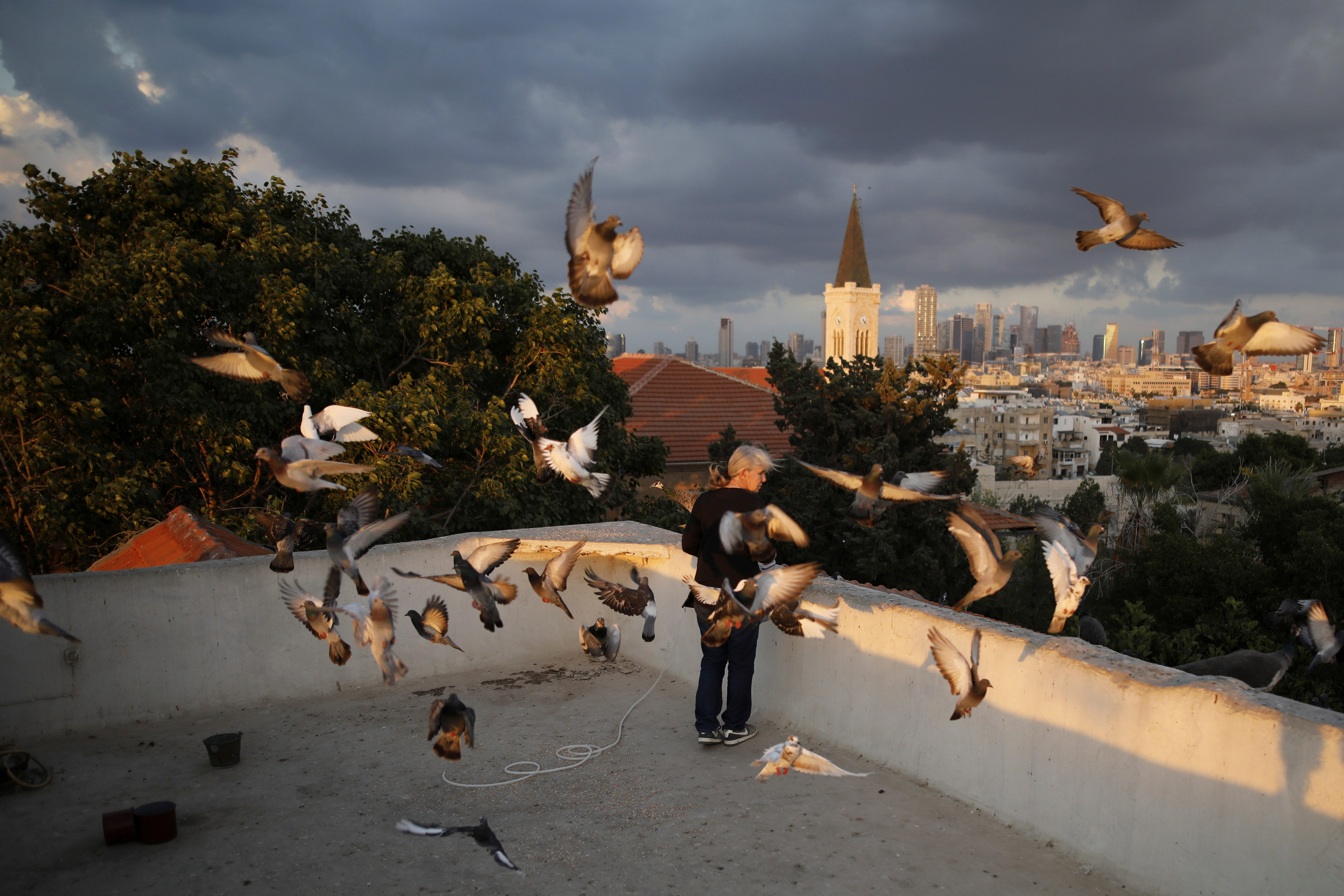 The Wider Image: Enjoying the high life, up on the roof in Tel Aviv