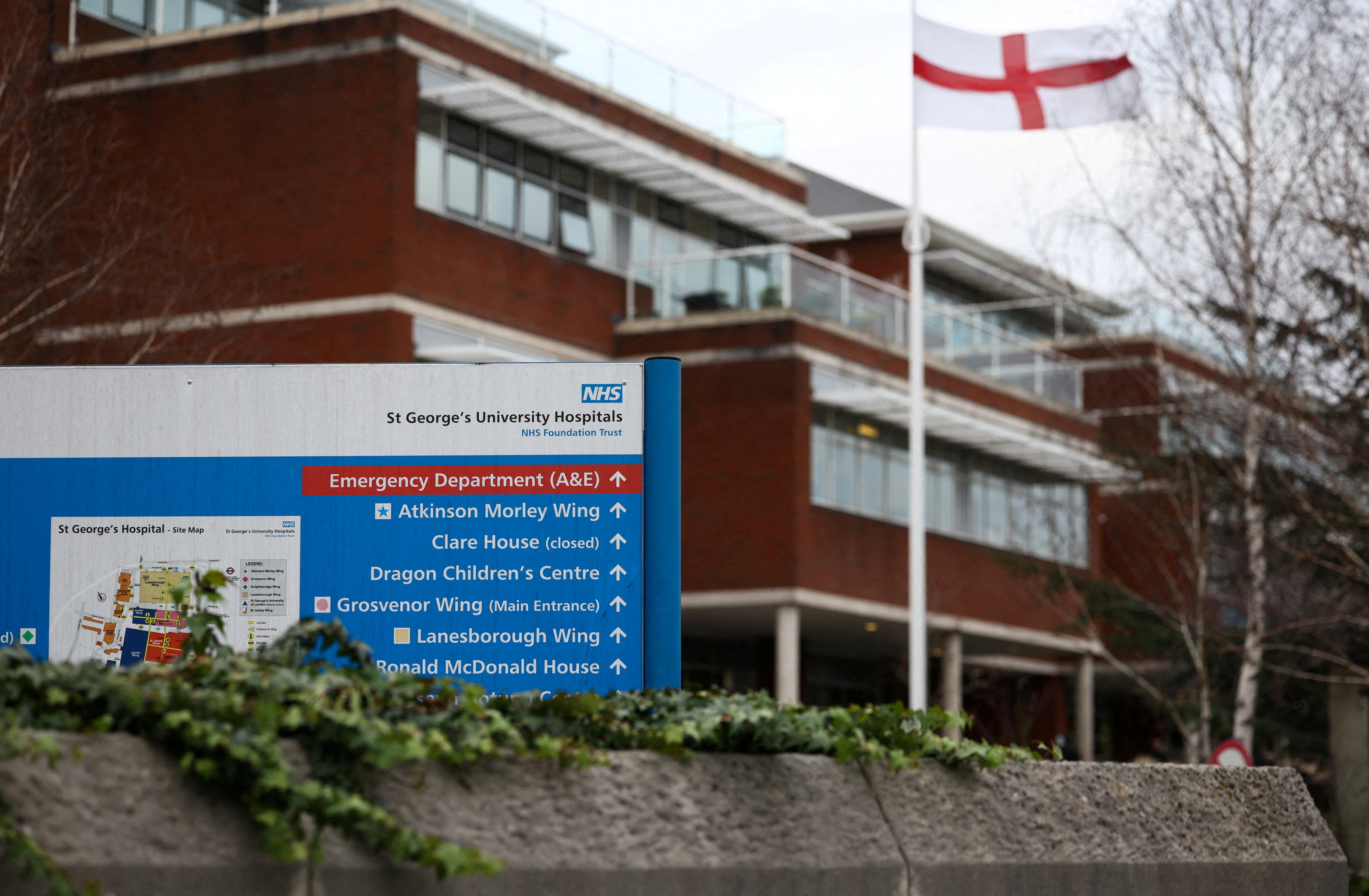 St George’s University Hospital in London declares a critical incident due to bed shortages